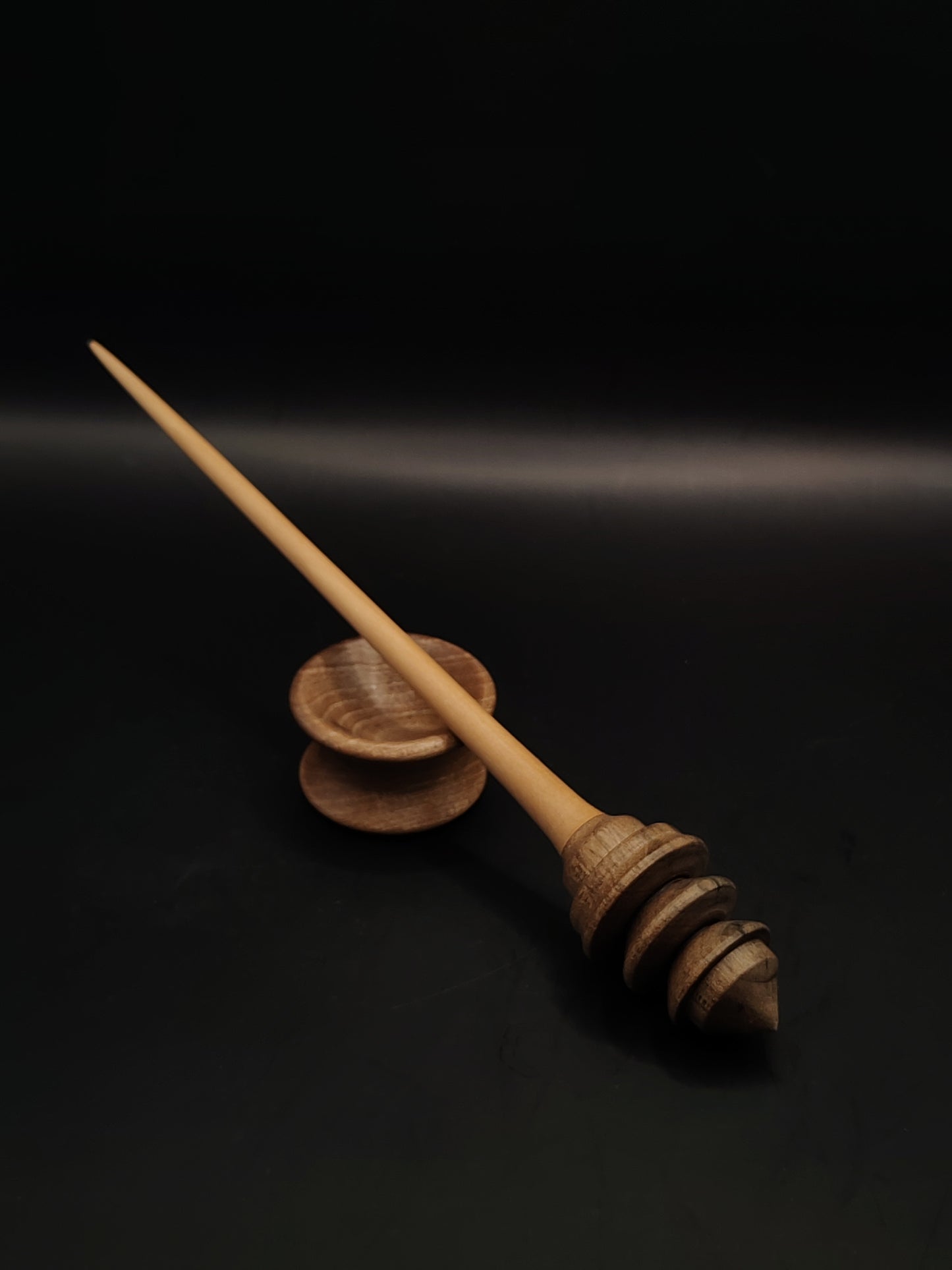 Support Spindle Set 17g Yarn Spinning Tool Apple Shaft Walnut Whorl Walnut Bowl