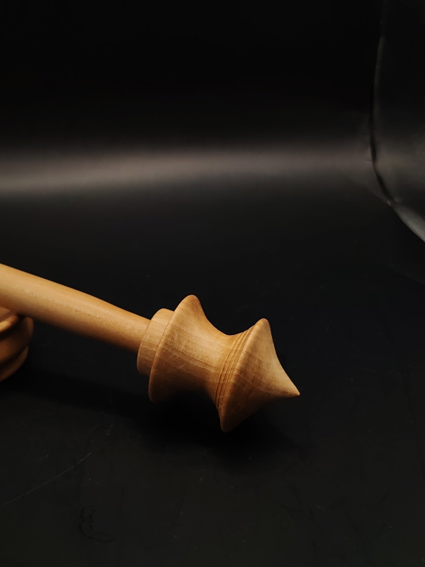 Support Spindle Set 23g Pear Yarn Spinning Tool with Beech Support Bowl