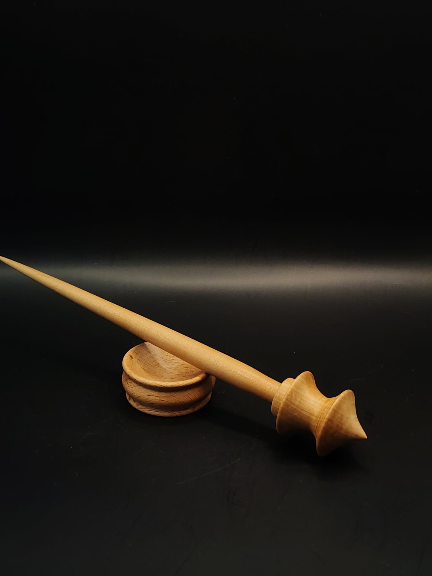 Support Spindle Set 23g Pear Yarn Spinning Tool with Beech Support Bowl