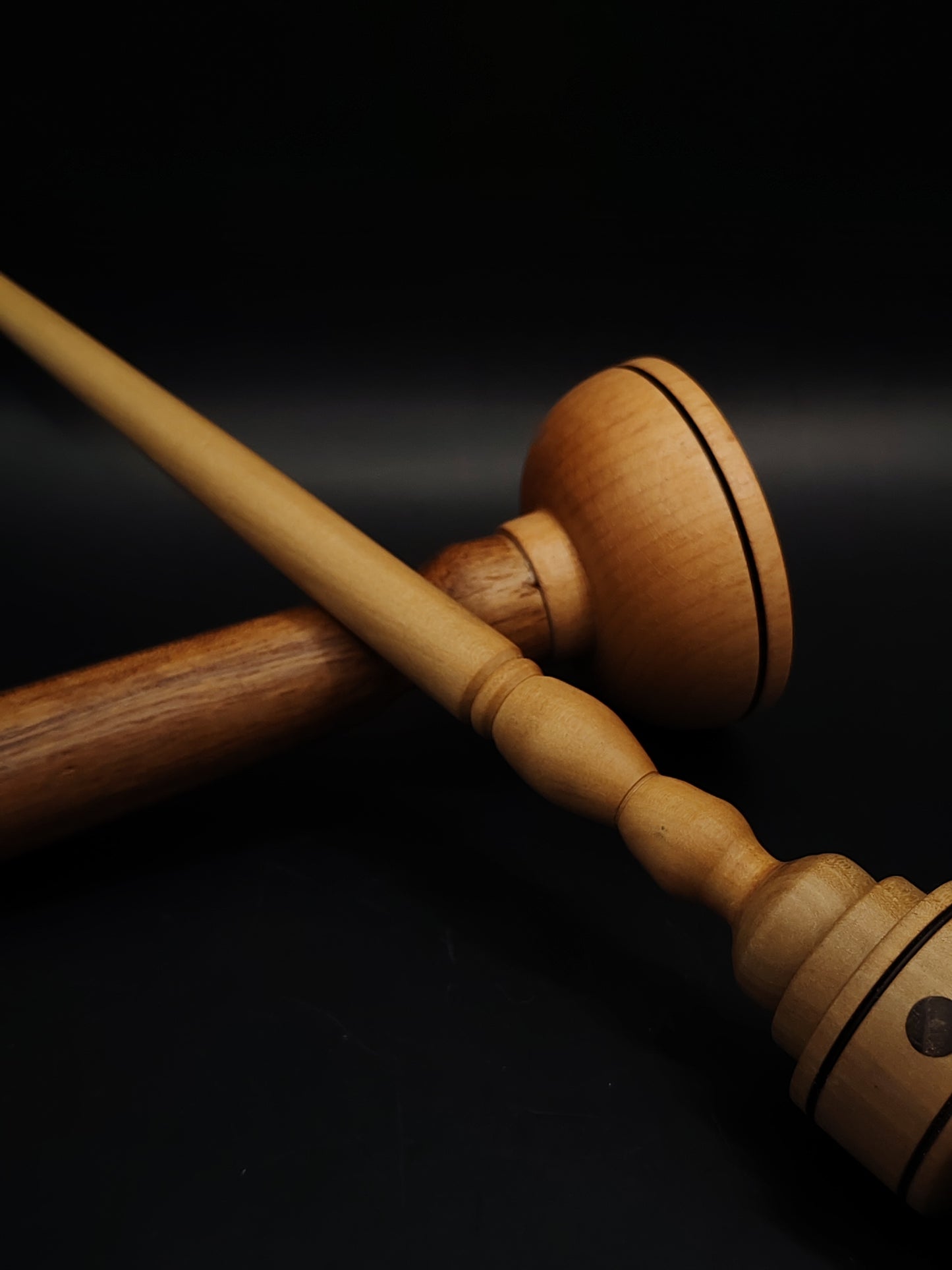 Support Spindle Set 24g Yarn Spinning Tool Pear Walnut Beech Spindle Wooden Bowl