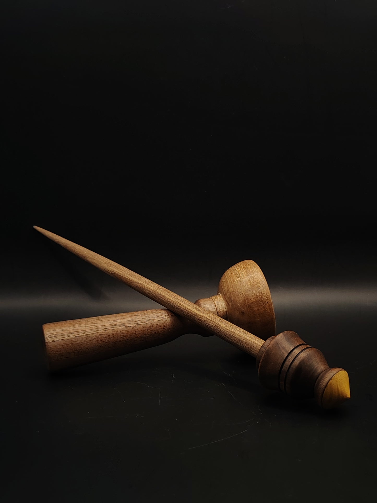 Support Spindle Set 27g Walnut Yarn Spinning Tool Mulberry Tip Walnut Bowl