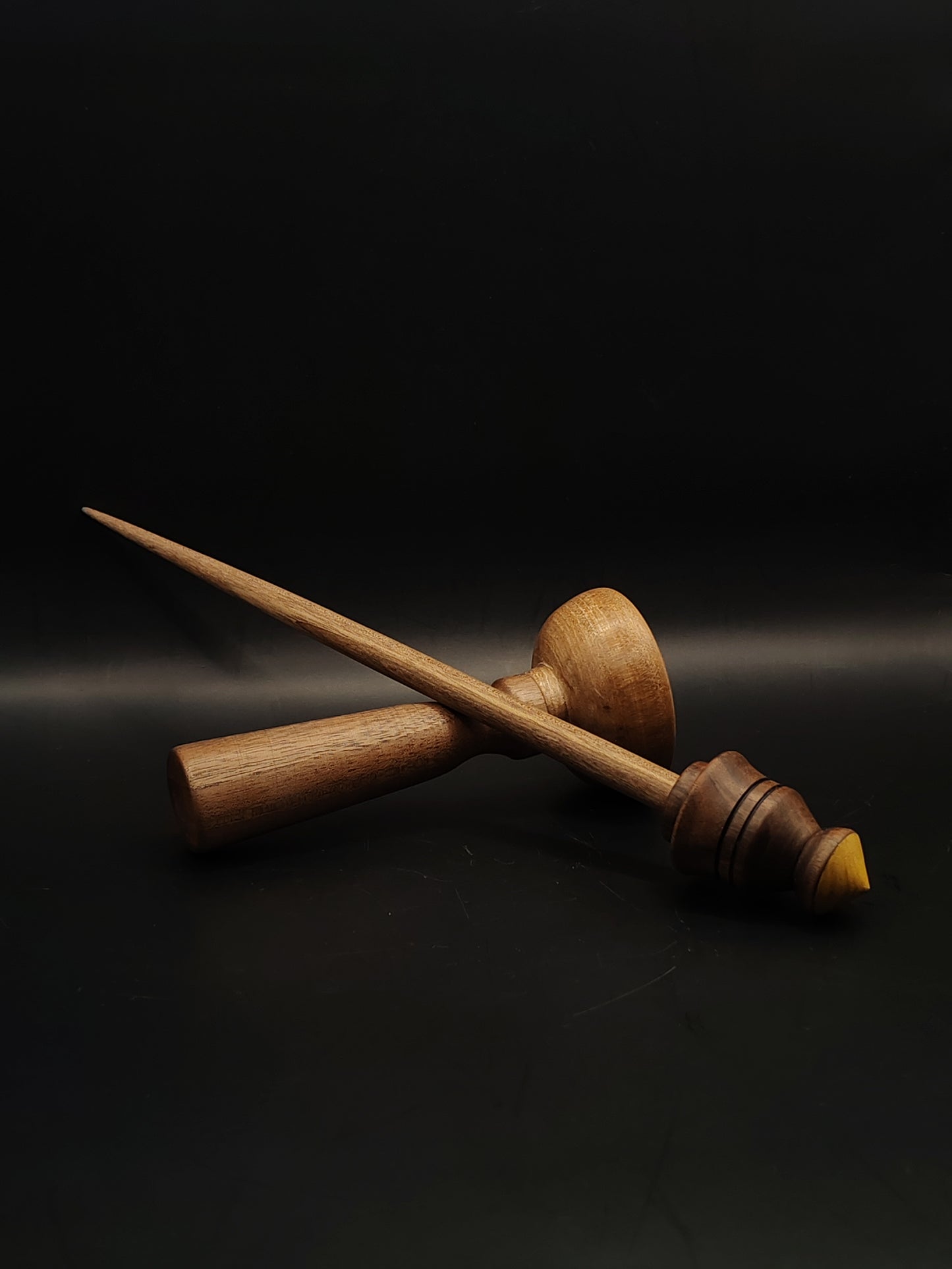Support Spindle Set 27g Walnut Yarn Spinning Tool Mulberry Tip Walnut Bowl