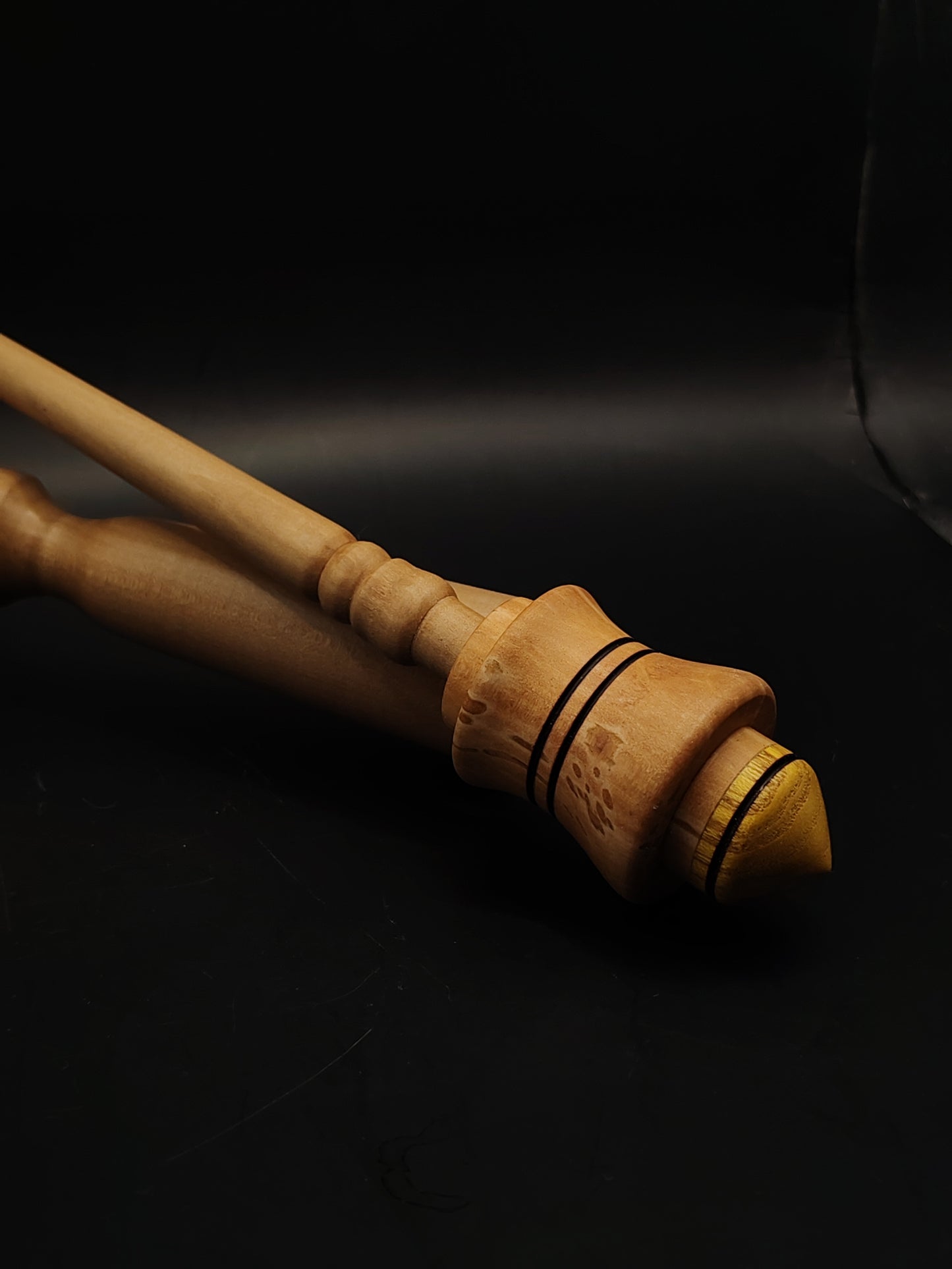 Support Spindle Set 31g Spinning Tool Grey Walnut Shaft Aged Pear Whorl Mulberry Tip