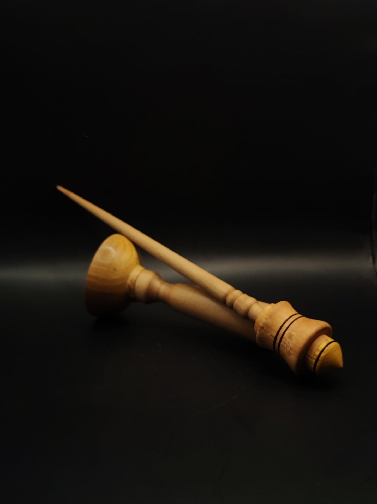Support Spindle Set 31g Spinning Tool Grey Walnut Shaft Aged Pear Whorl Mulberry Tip