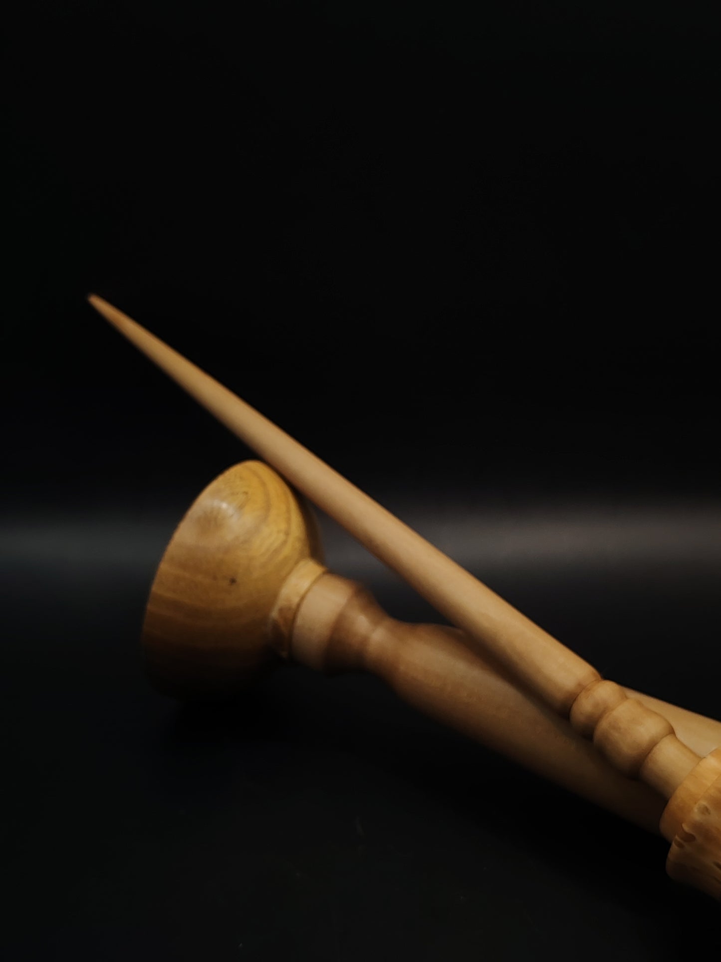 Support Spindle Set 31g Spinning Tool Grey Walnut Shaft Aged Pear Whorl Mulberry Tip