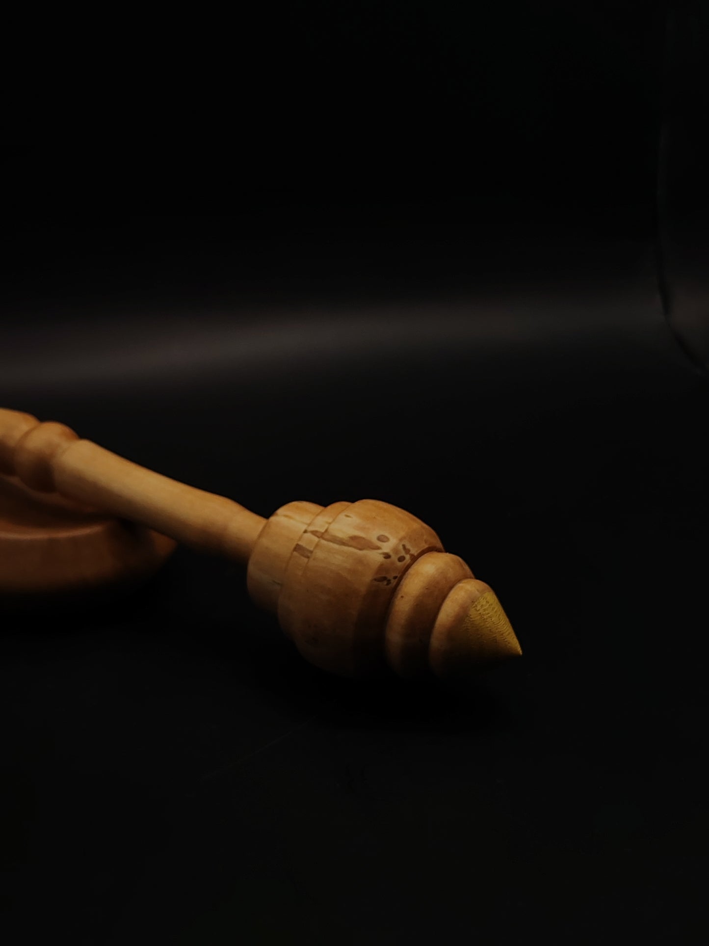 Support Spindle Set 27g Aged Apple Wood Mulberry Tip with Pear Bowl