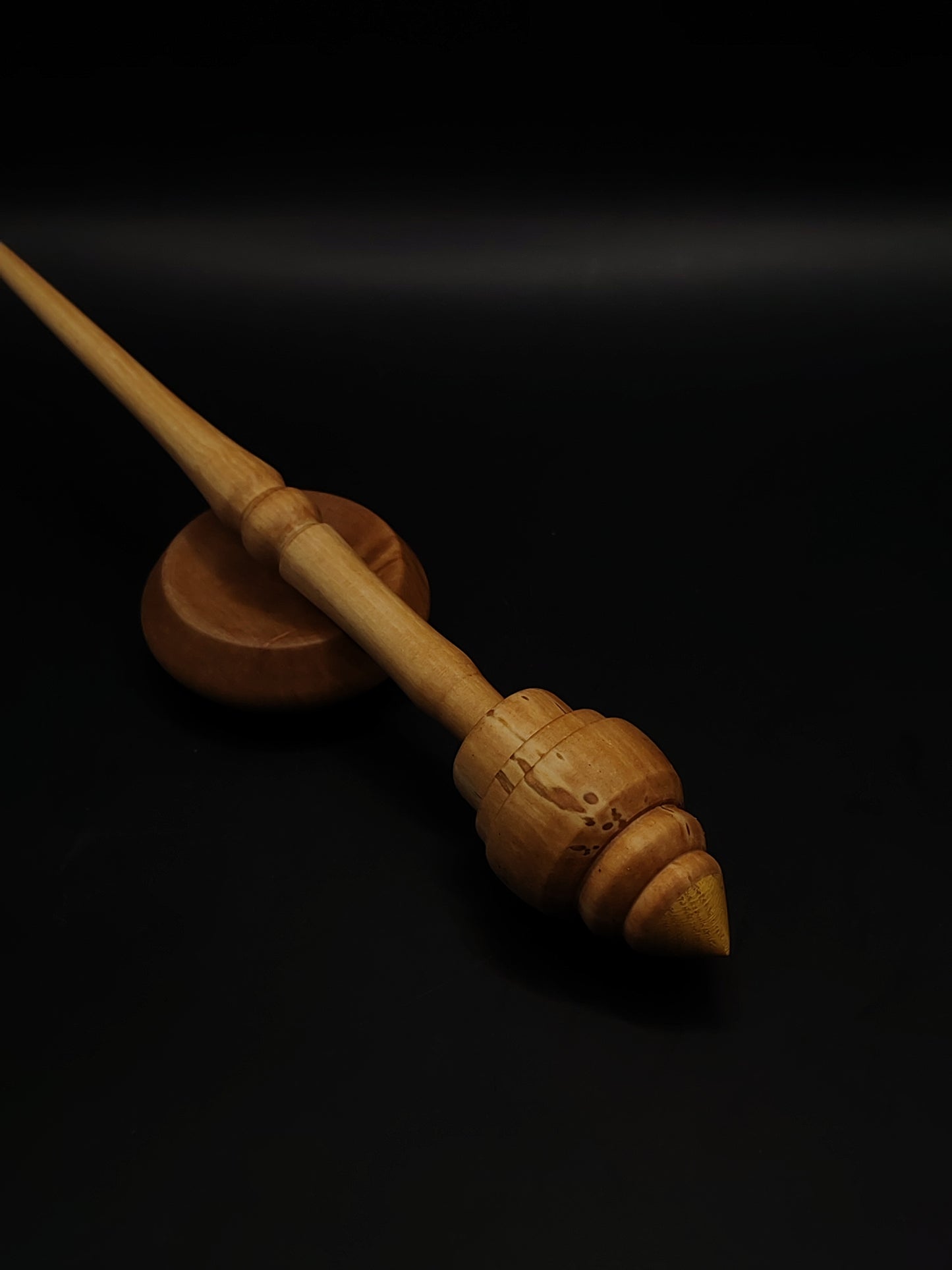 Support Spindle Set 27g Aged Apple Wood Mulberry Tip with Pear Bowl