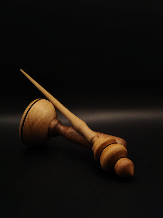 Support Spindle Set 25g Apple Shaft Pear Beech Whorl Wooden Bowl
