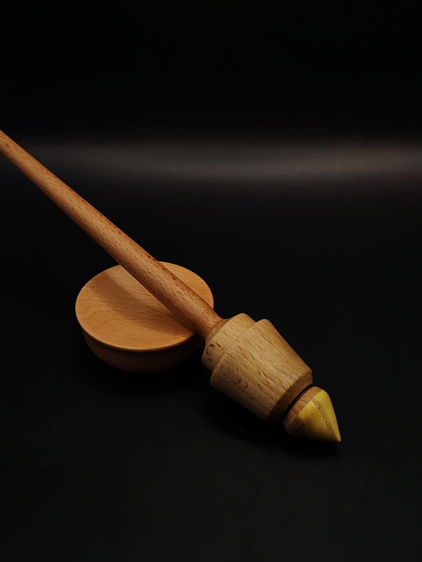 Support Spindle Set 23g Yarn Spinning Tool Beech Wood Mulberry Tip Bowl