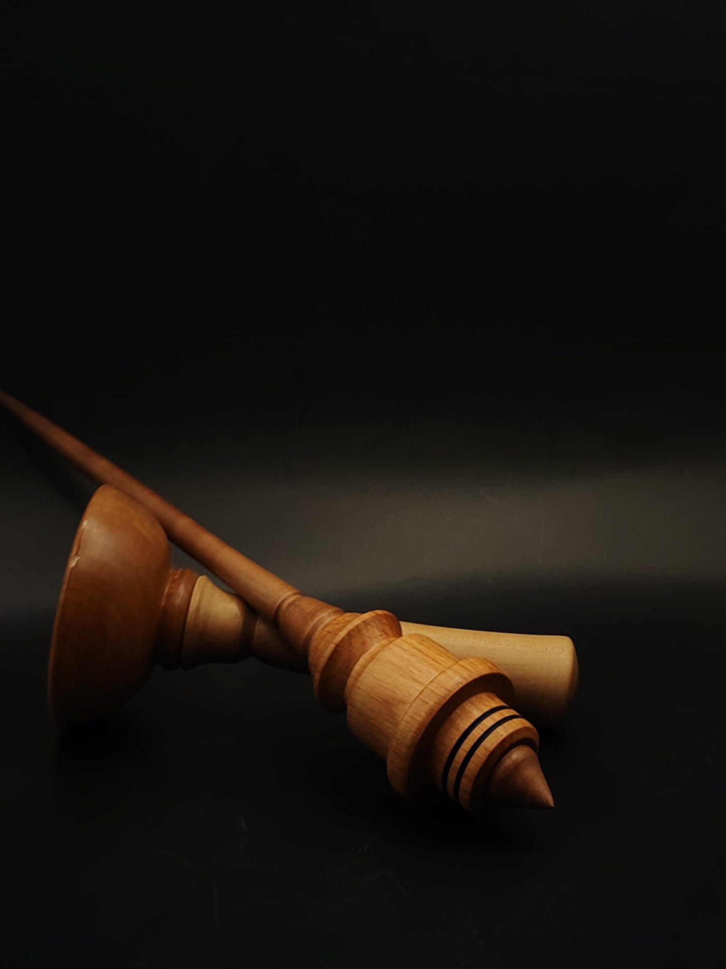 Support Spindle Set 30g Yarn Spinning Tool Walnut Shaft Beech Whorl Pear Bowl