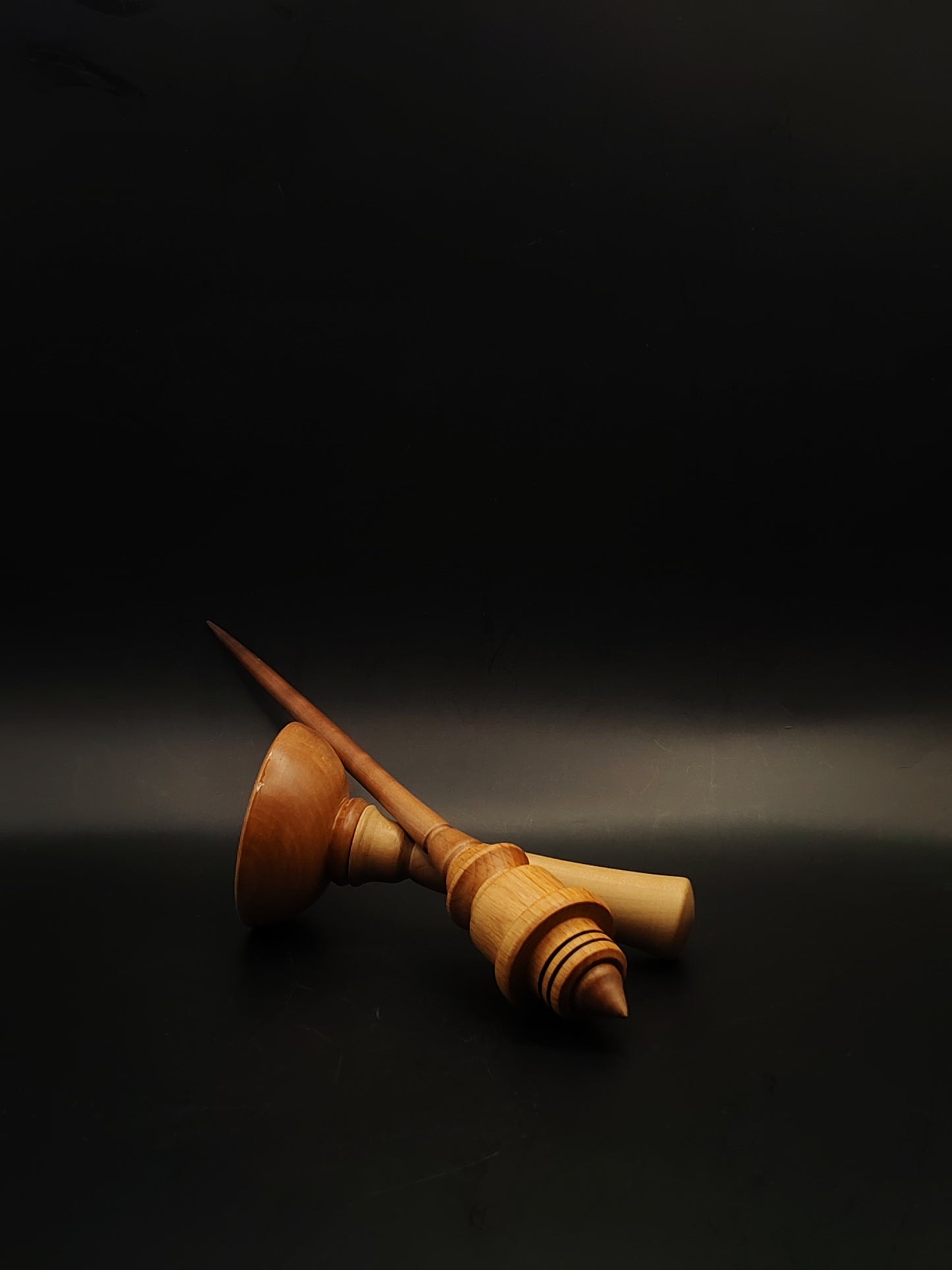 Support Spindle Set 30g Yarn Spinning Tool Walnut Shaft Beech Whorl Pear Bowl