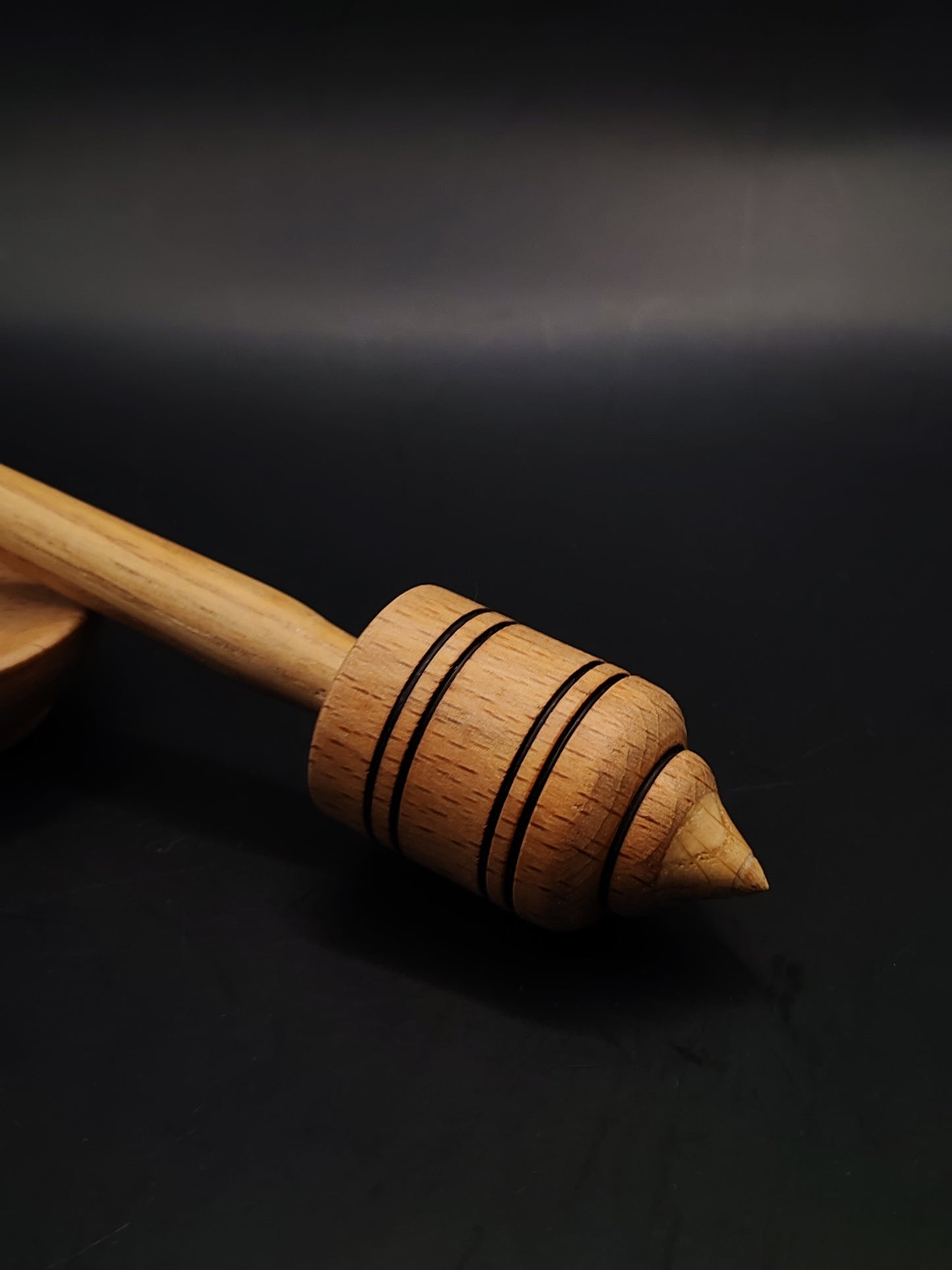 Support Spindle Set 28g Yarn Spinning Tool Chestnut Shaft Beech Whorl Beech Bowl