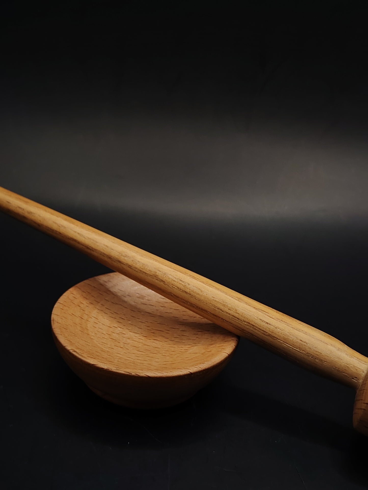 Support Spindle Set 28g Yarn Spinning Tool Chestnut Shaft Beech Whorl Beech Bowl