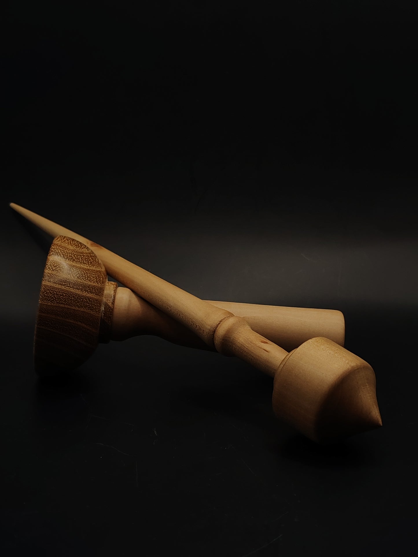 Support Spindle Set 29g Apple Wood Yarn Spinning Tool Wooden Lap Bowl