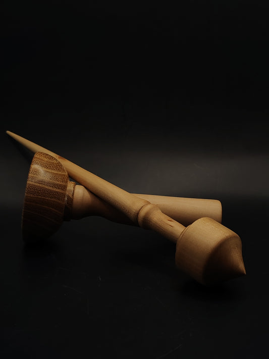 Support Spindle Set 29g Apple Wood Yarn Spinning Tool Wooden Lap Bowl