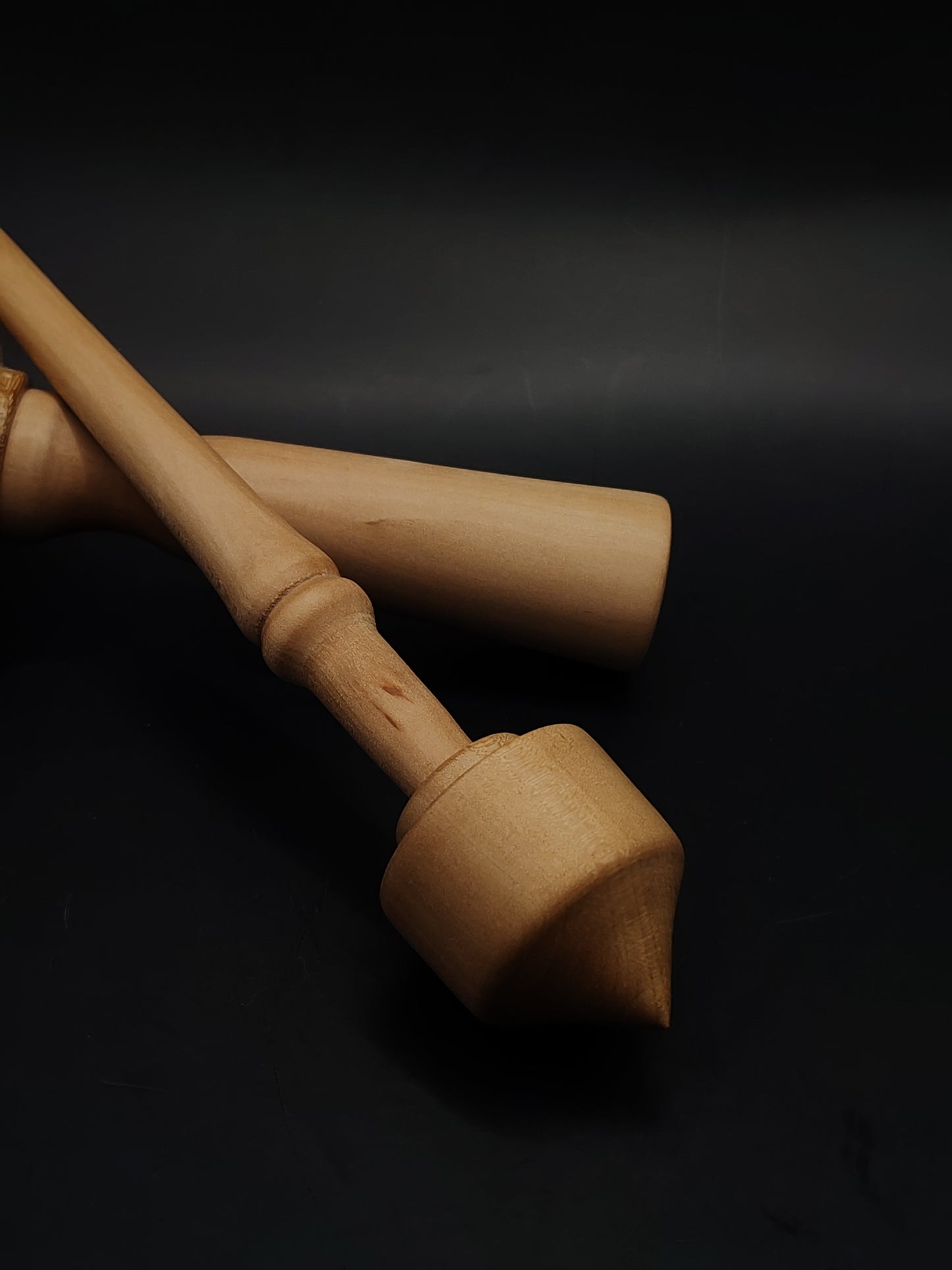 Support Spindle Set 29g Apple Wood Yarn Spinning Tool Wooden Lap Bowl