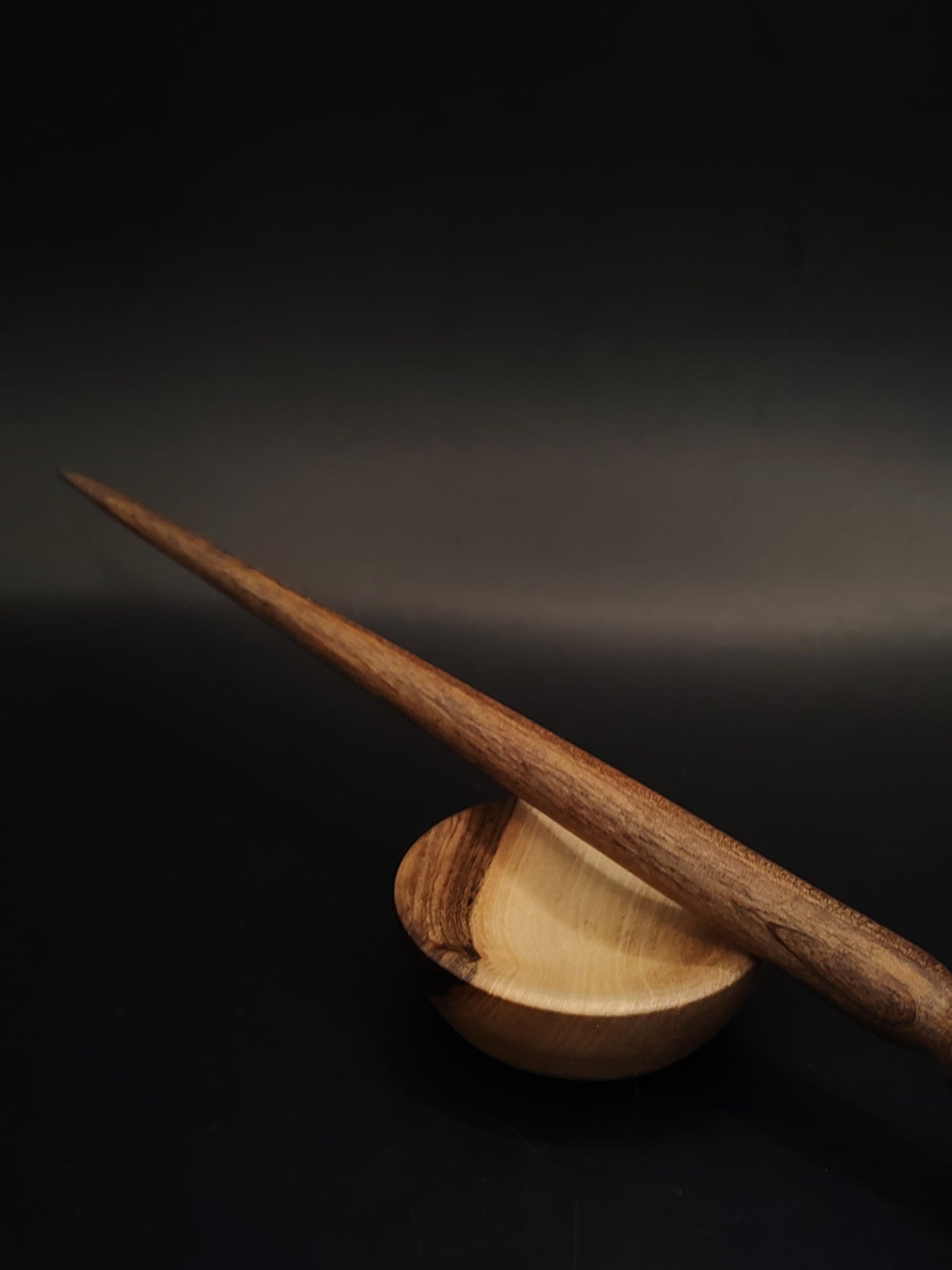 Support Spindle Set 26g 0.92oz 25.5cm 10in Dark Walnut Shaft White Walnut Whorl Bowl
