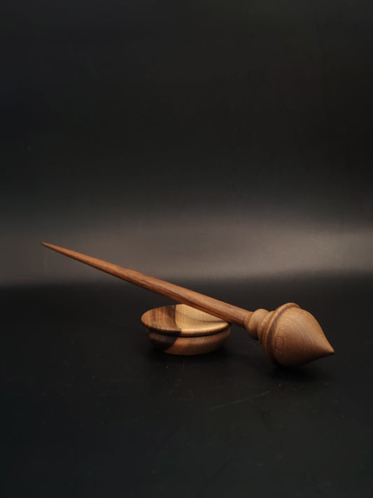 Support Spindle Set 17g 0.60oz 24.5cm 9.6in Walnut Spindle Walnut Bowl