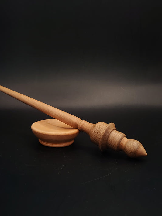 Support Spindle Set 19g 0.67oz 25cm 9.8in Pear Shaft Walnut Whorl Beech Bowl