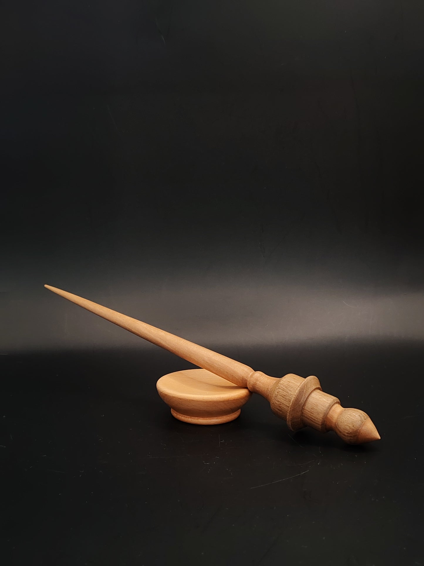 Support Spindle Set 19g 0.67oz 25cm 9.8in Pear Shaft Walnut Whorl Beech Bowl