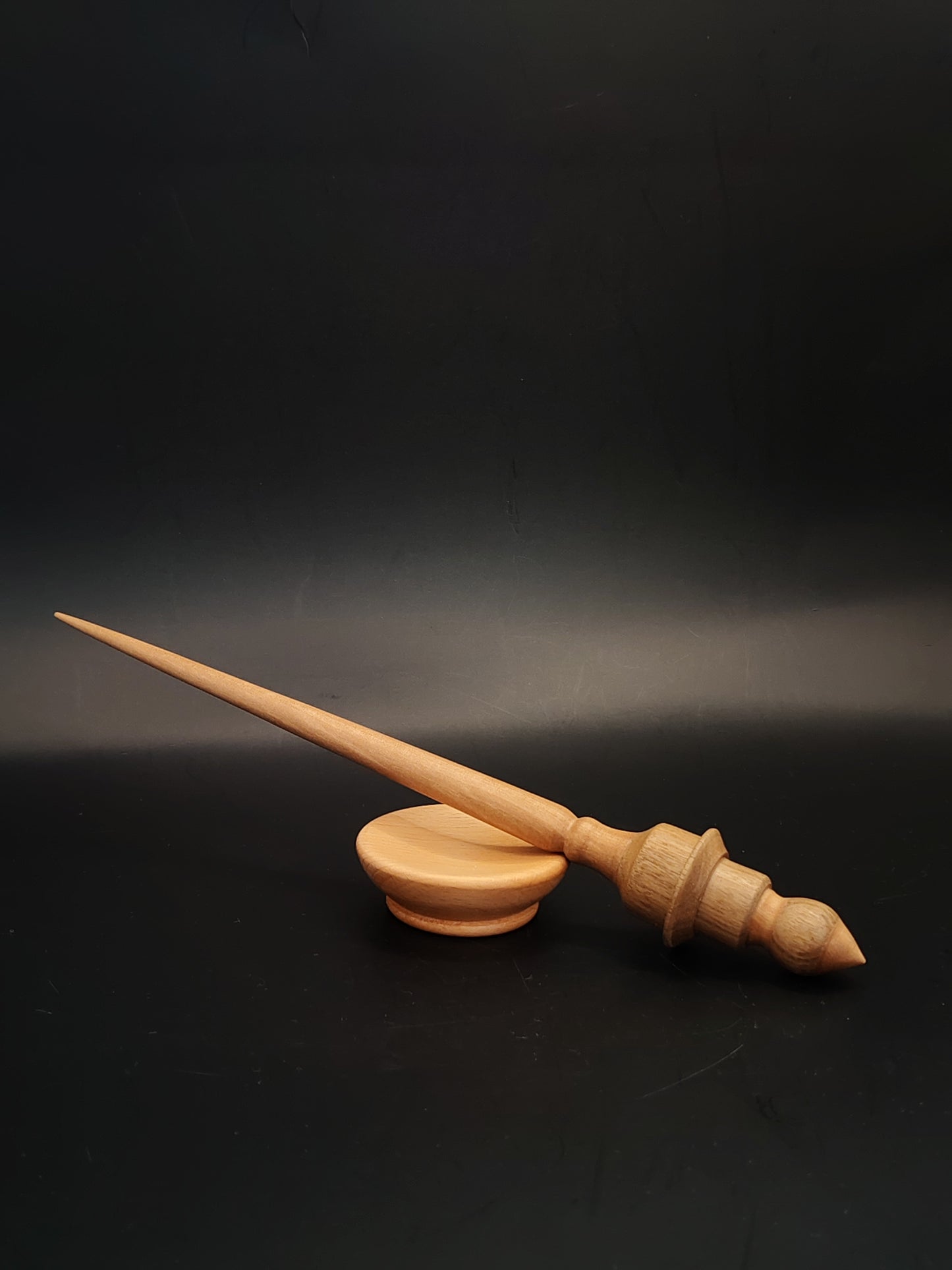 Support Spindle Set 19g 0.67oz 25cm 9.8in Pear Shaft Walnut Whorl Beech Bowl