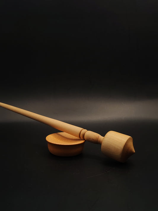 Support Spindle Set 31g 1.09oz 26.5cm 10.4in Apple Spindle Beech Bowl