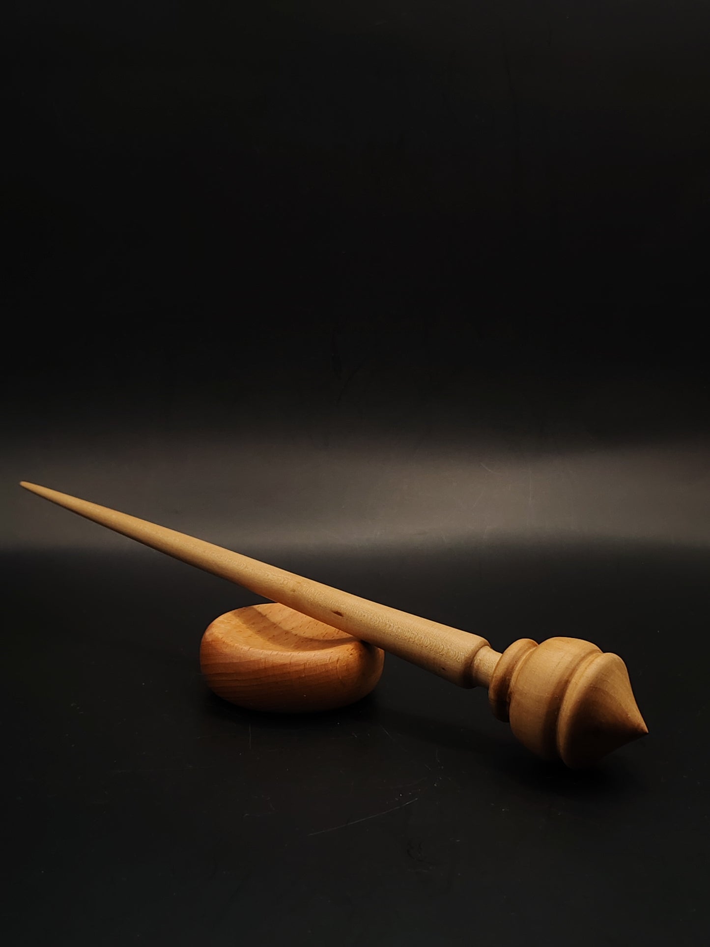 Support Spindle Set 25g 0.88oz 24.5cm 9.65in Apple Shaft Pear Whorl Beech Bowl