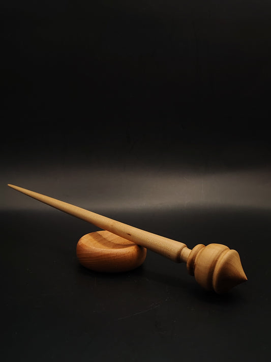 Support Spindle Set 25g 0.88oz 24.5cm 9.65in Apple Shaft Pear Whorl Beech Bowl