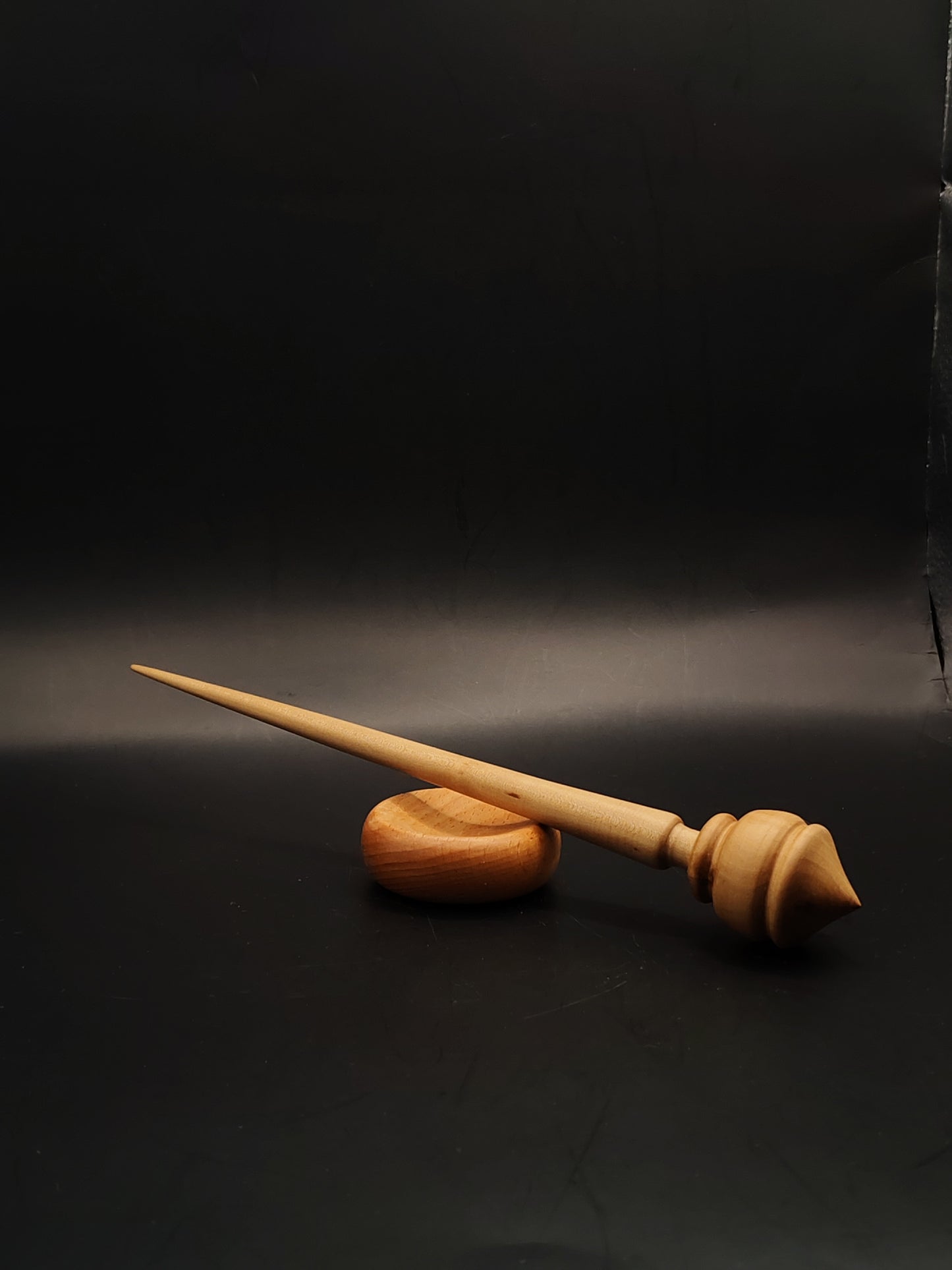 Support Spindle Set 25g 0.88oz 24.5cm 9.65in Apple Shaft Pear Whorl Beech Bowl
