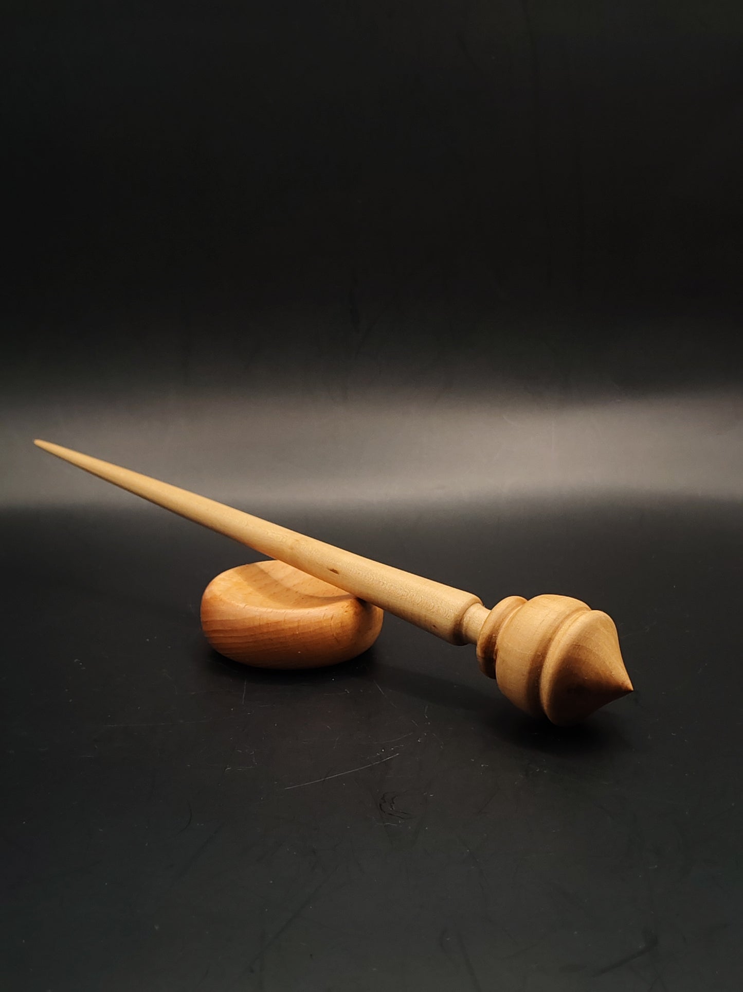 Support Spindle Set 25g 0.88oz 24.5cm 9.65in Apple Shaft Pear Whorl Beech Bowl