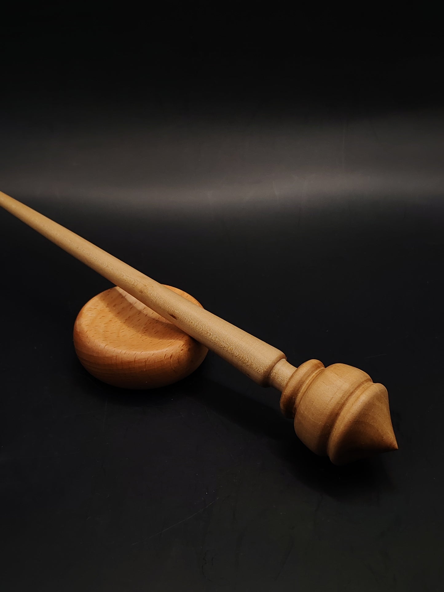 Support Spindle Set 25g 0.88oz 24.5cm 9.65in Apple Shaft Pear Whorl Beech Bowl