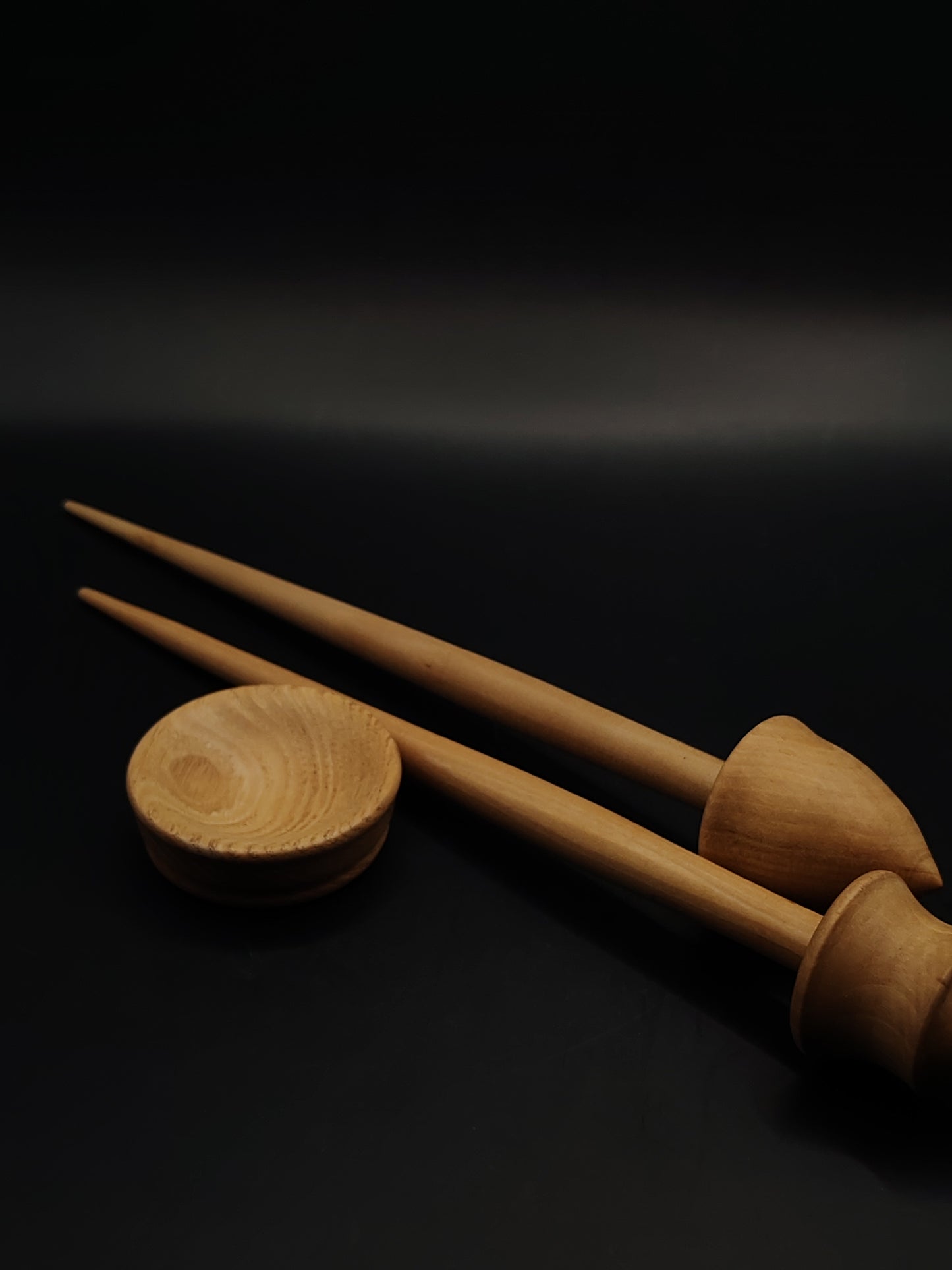 Support Spindle Set of 2 Pear Wood 27g 25g 25.5cm 10.04in