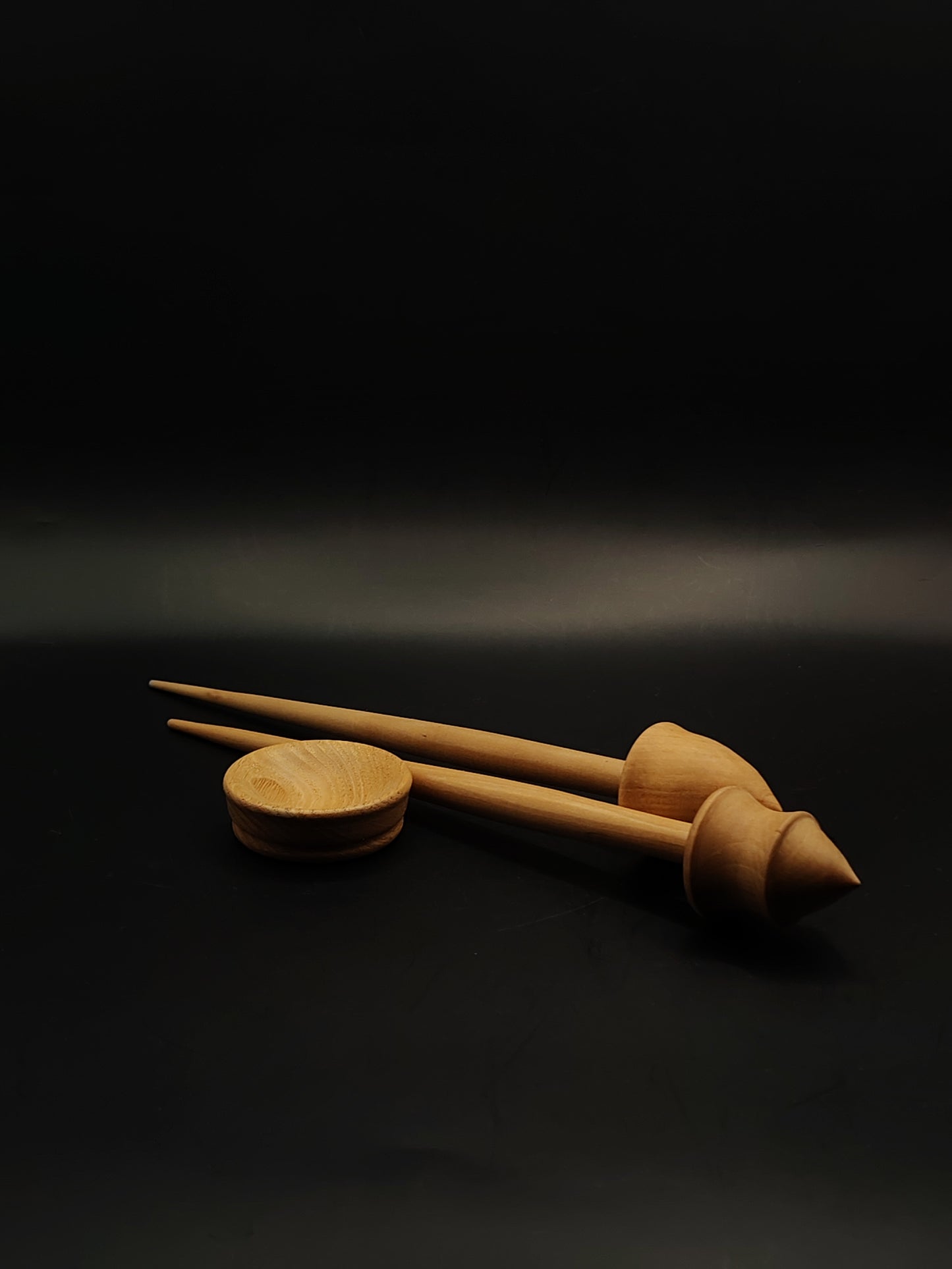 Support Spindle Set of 2 Pear Wood 27g 25g 25.5cm 10.04in