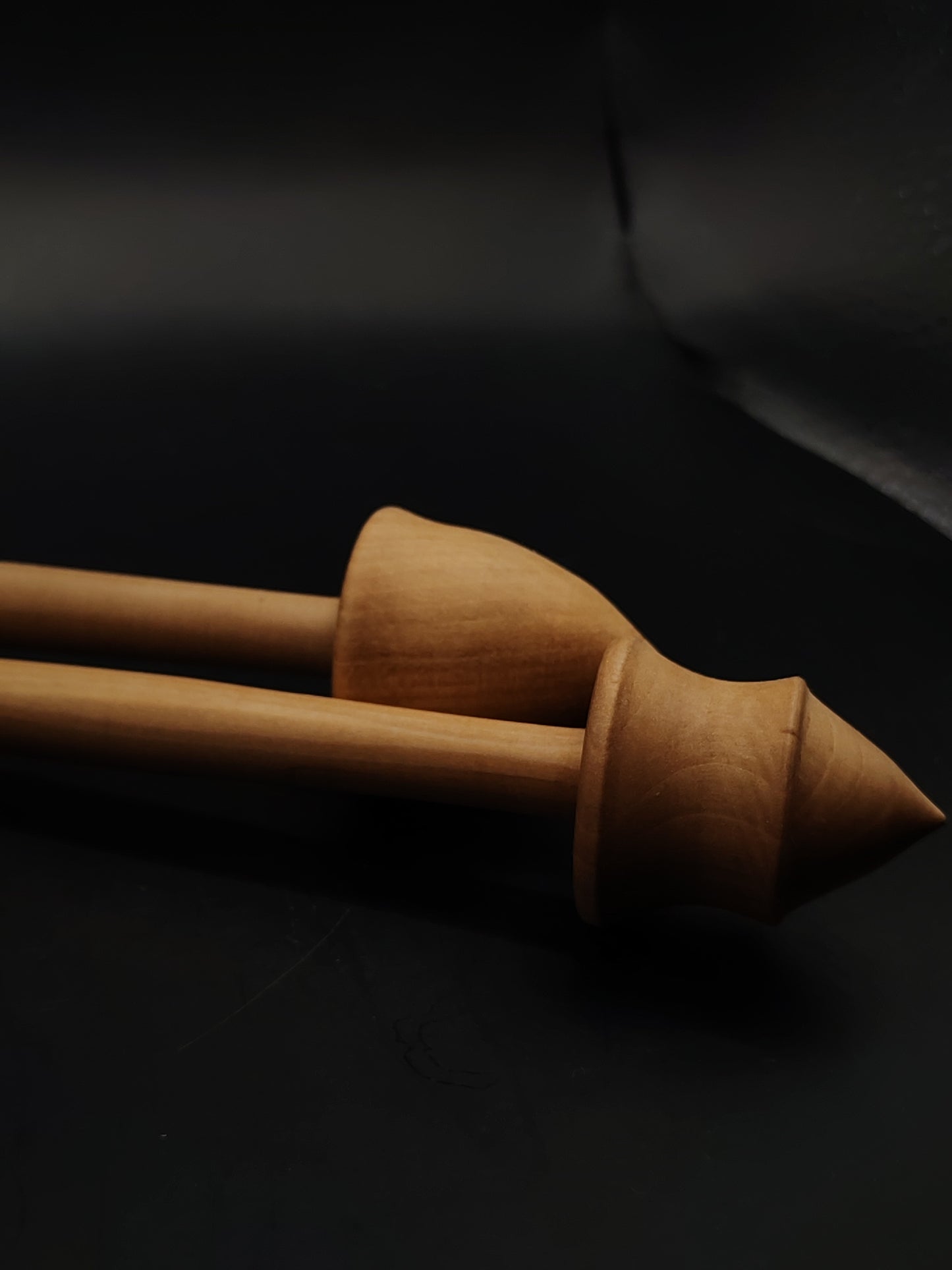 Support Spindle Set of 2 Pear Wood 27g 25g 25.5cm 10.04in
