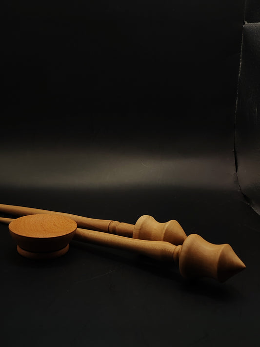 Support Spindle Set 24g 22g 25cm 25.5cm Pear Wood Beech Bowl
