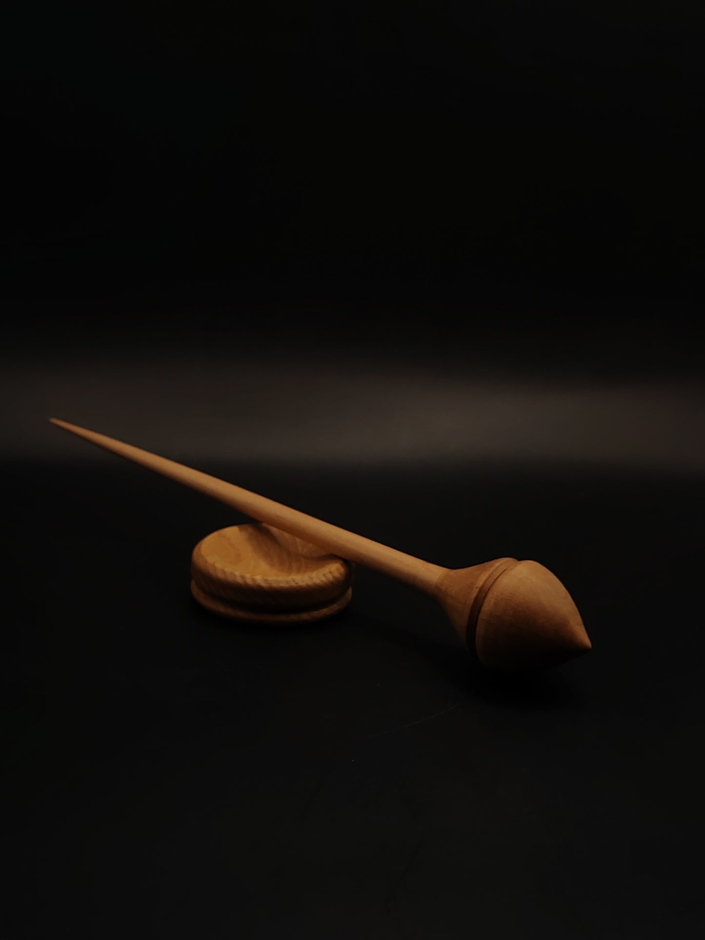 Support Spindle Set 23g 0.81oz 24.5cm 9.65in Apple Shaft Pear Whorl Oak Bowl