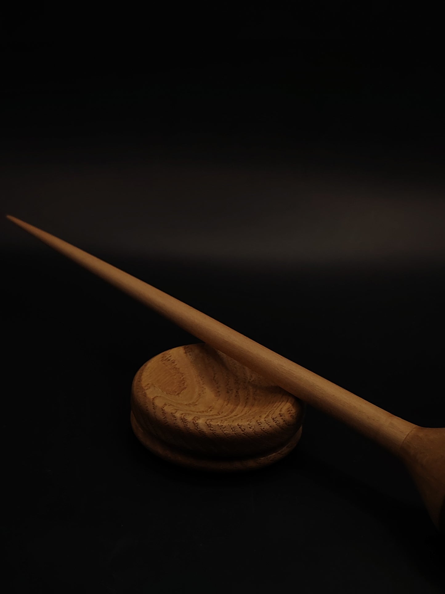 Support Spindle Set 23g 0.81oz 24.5cm 9.65in Apple Shaft Pear Whorl Oak Bowl