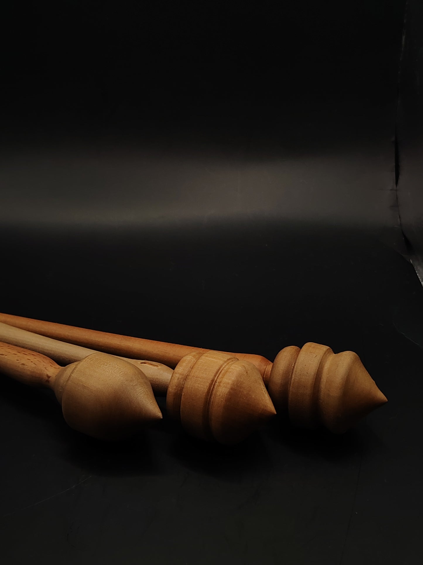 Support Spindle Trio 27g 26g 21g Handmade Wooden Spindles Pear Bowl