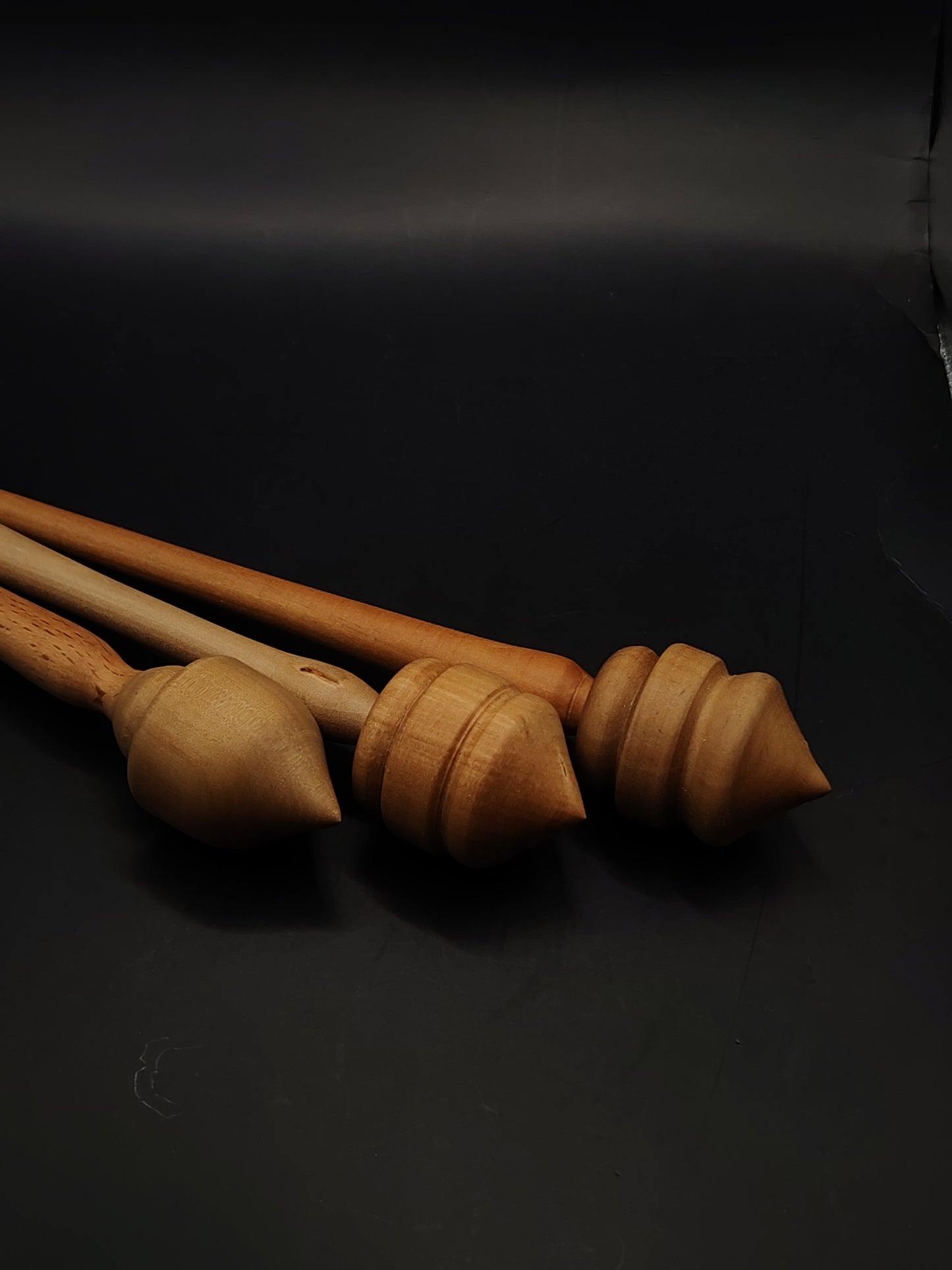 Support Spindle Trio 27g 26g 21g Handmade Wooden Spindles Pear Bowl
