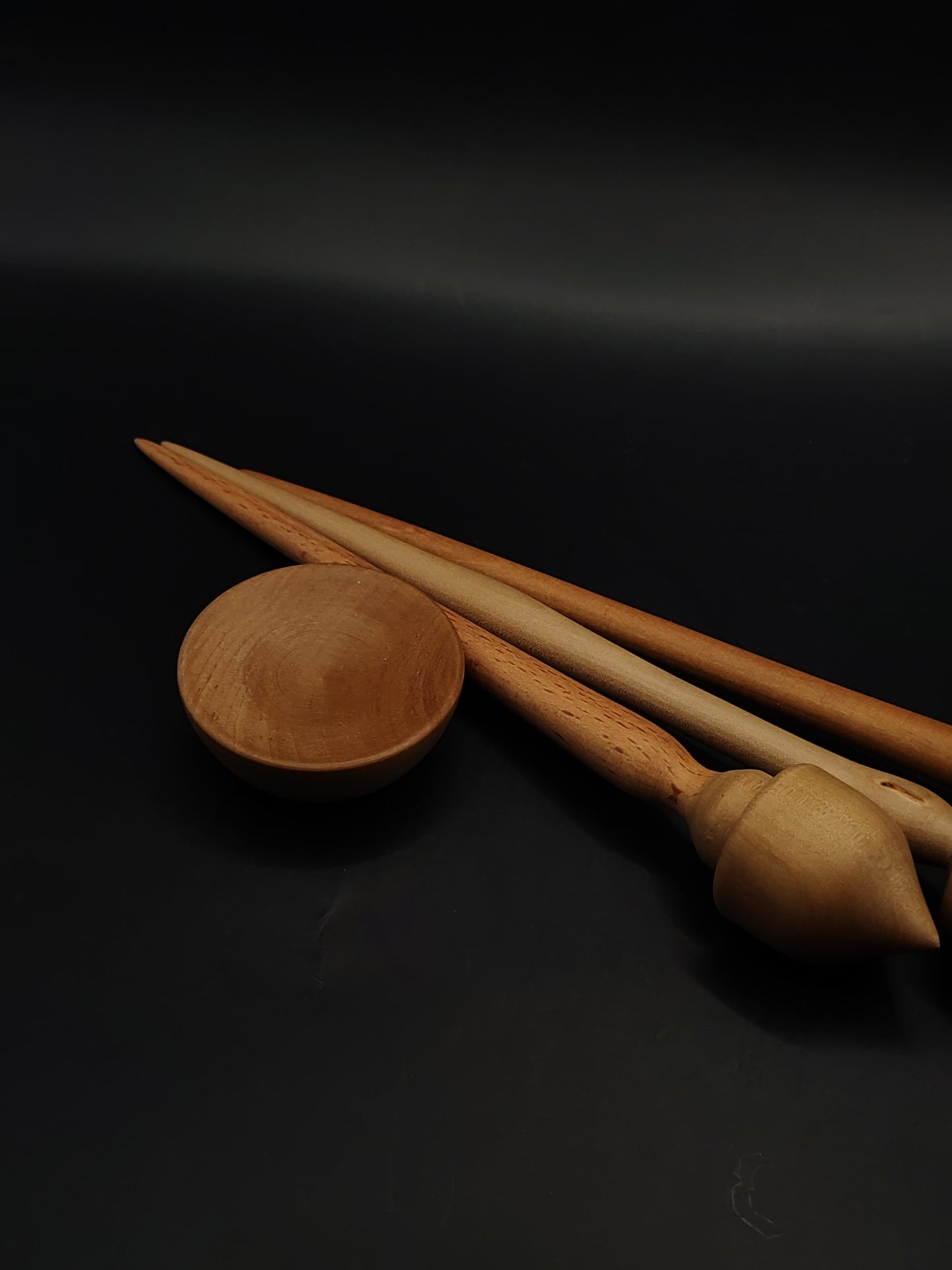 Support Spindle Trio 27g 26g 21g Handmade Wooden Spindles Pear Bowl