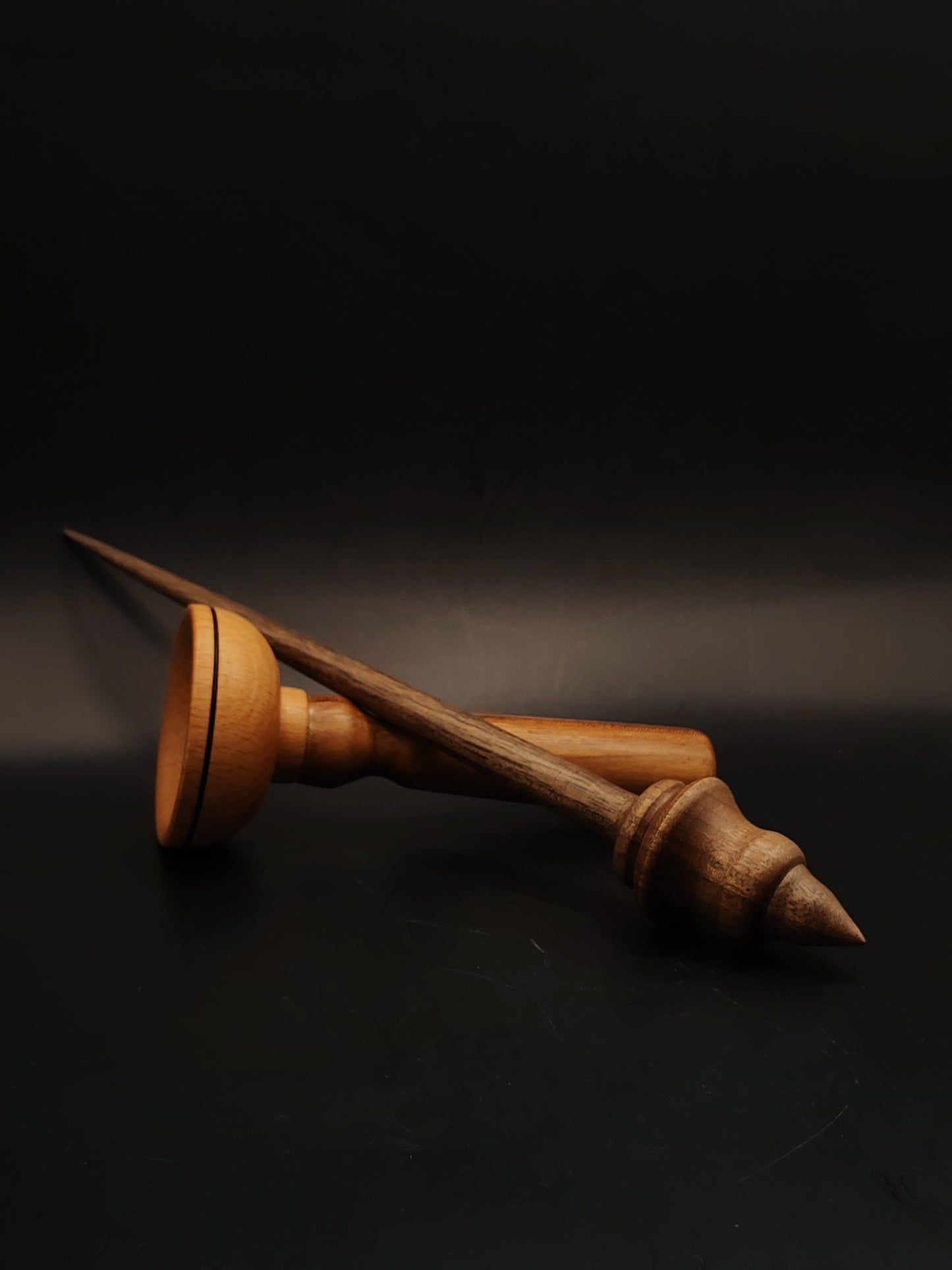 Support Spindle Set 21g 0.74oz 24.5cm 9.65in Walnut Wood Walnut Beech Bowl