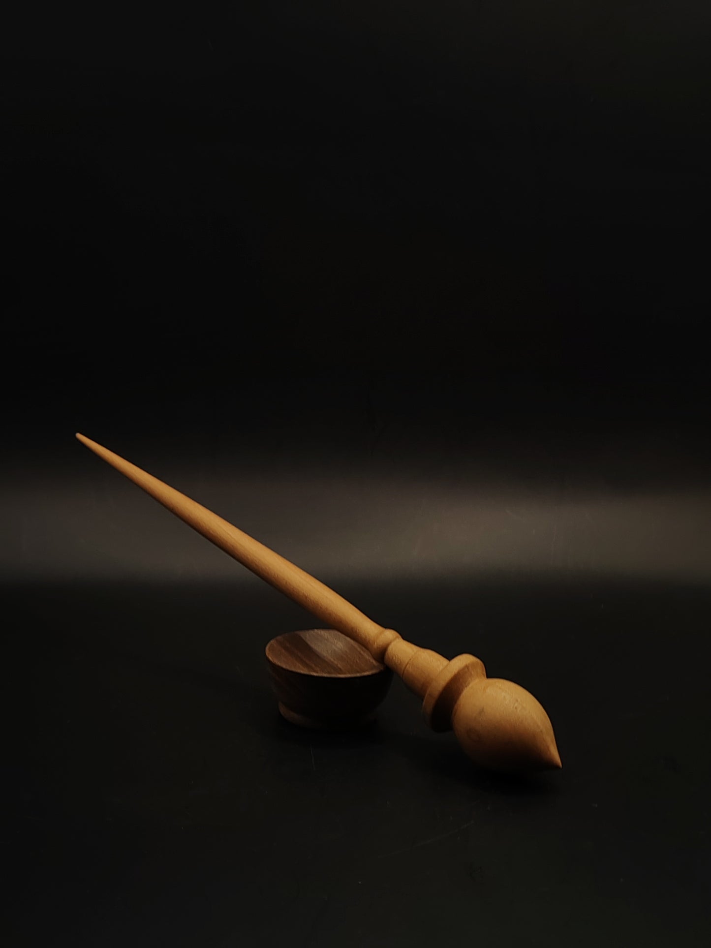 Support Spindle Set 16g 0.56oz 23cm 9.06in Pear Wood Walnut Bowl