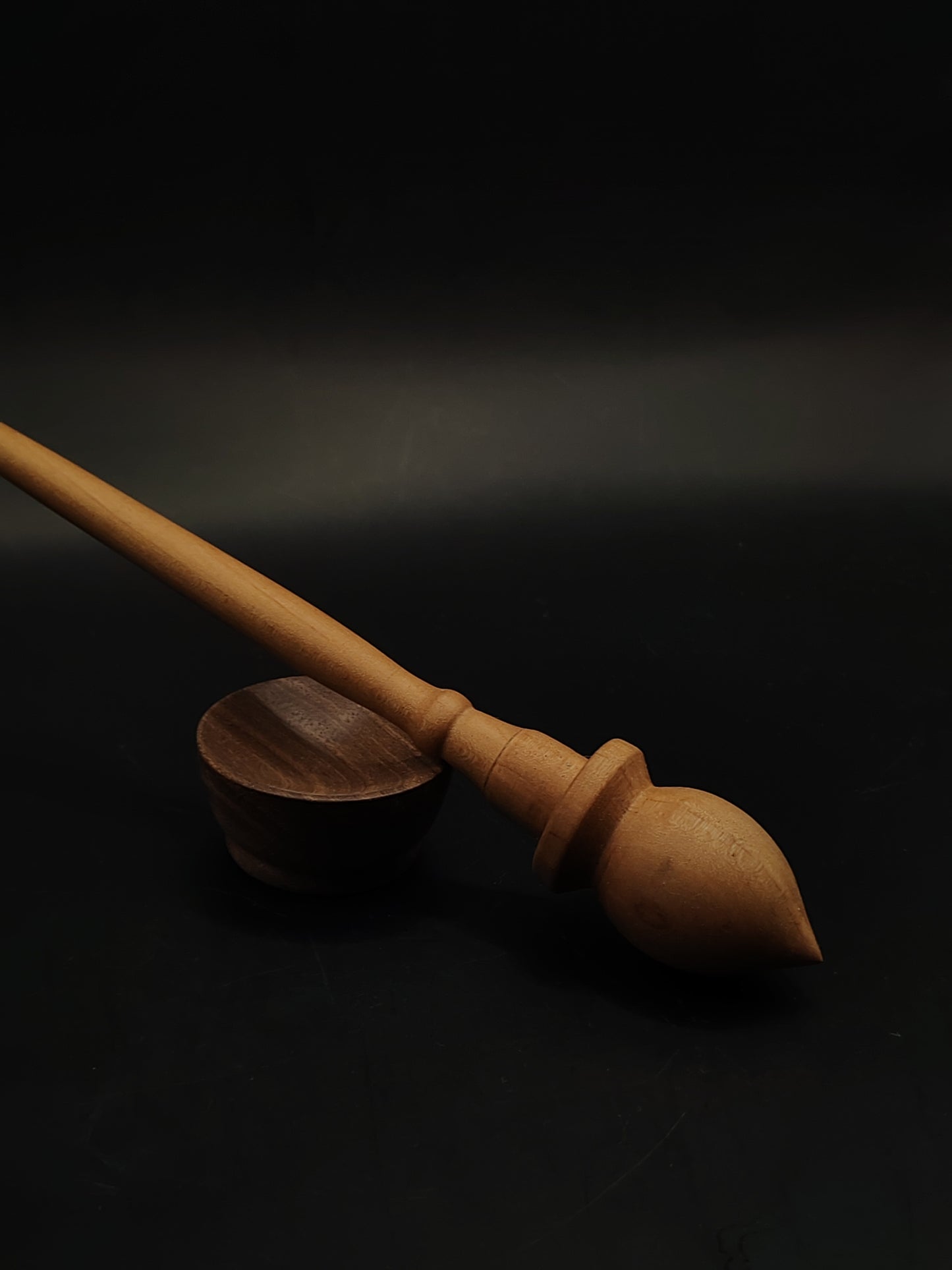 Support Spindle Set 16g 0.56oz 23cm 9.06in Pear Wood Walnut Bowl