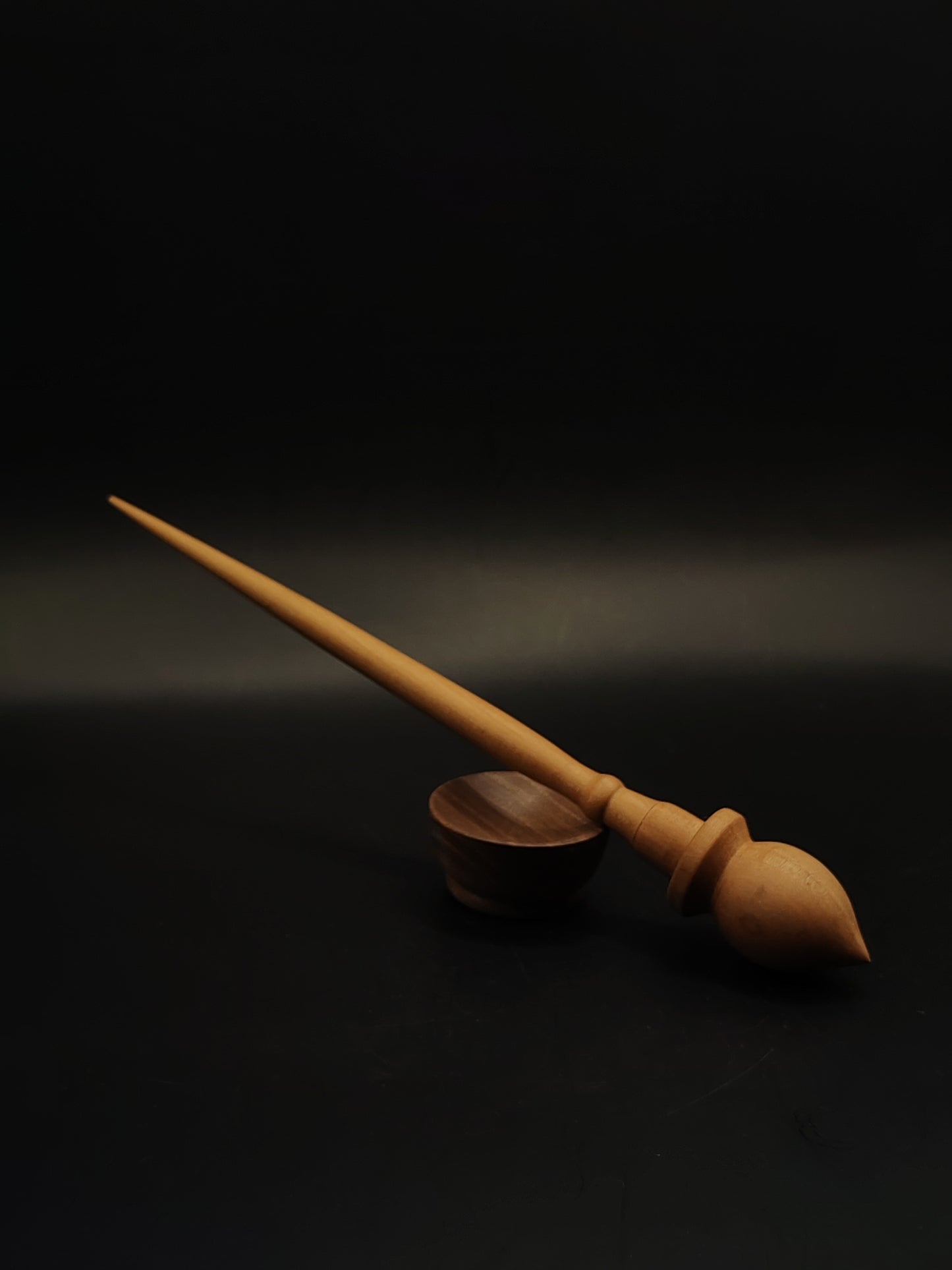 Support Spindle Set 16g 0.56oz 23cm 9.06in Pear Wood Walnut Bowl