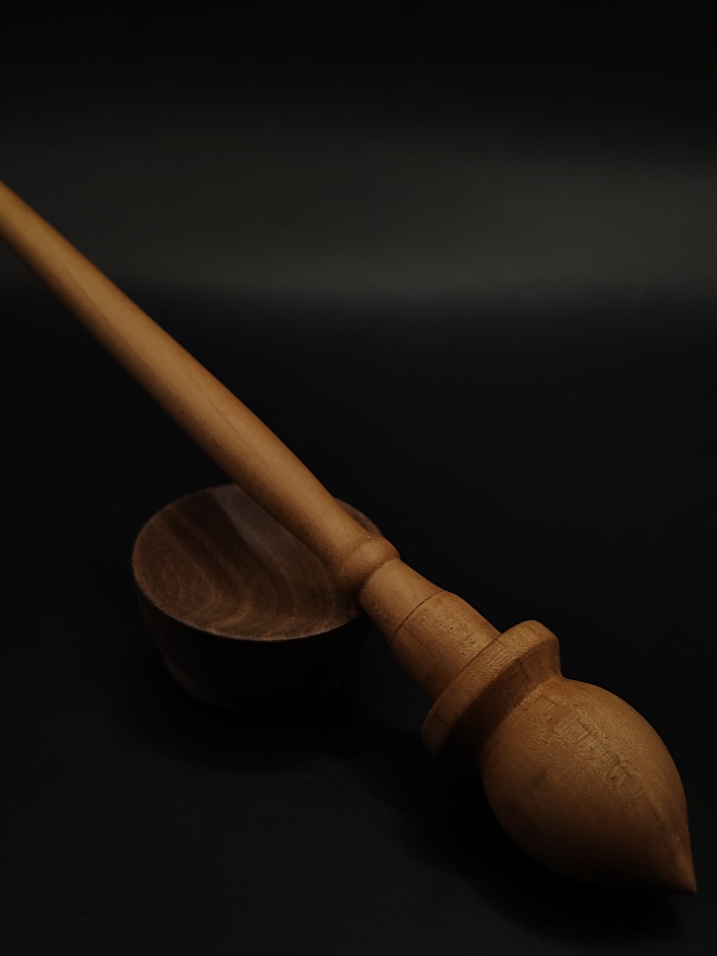 Support Spindle Set 16g 0.56oz 23cm 9.06in Pear Wood Walnut Bowl