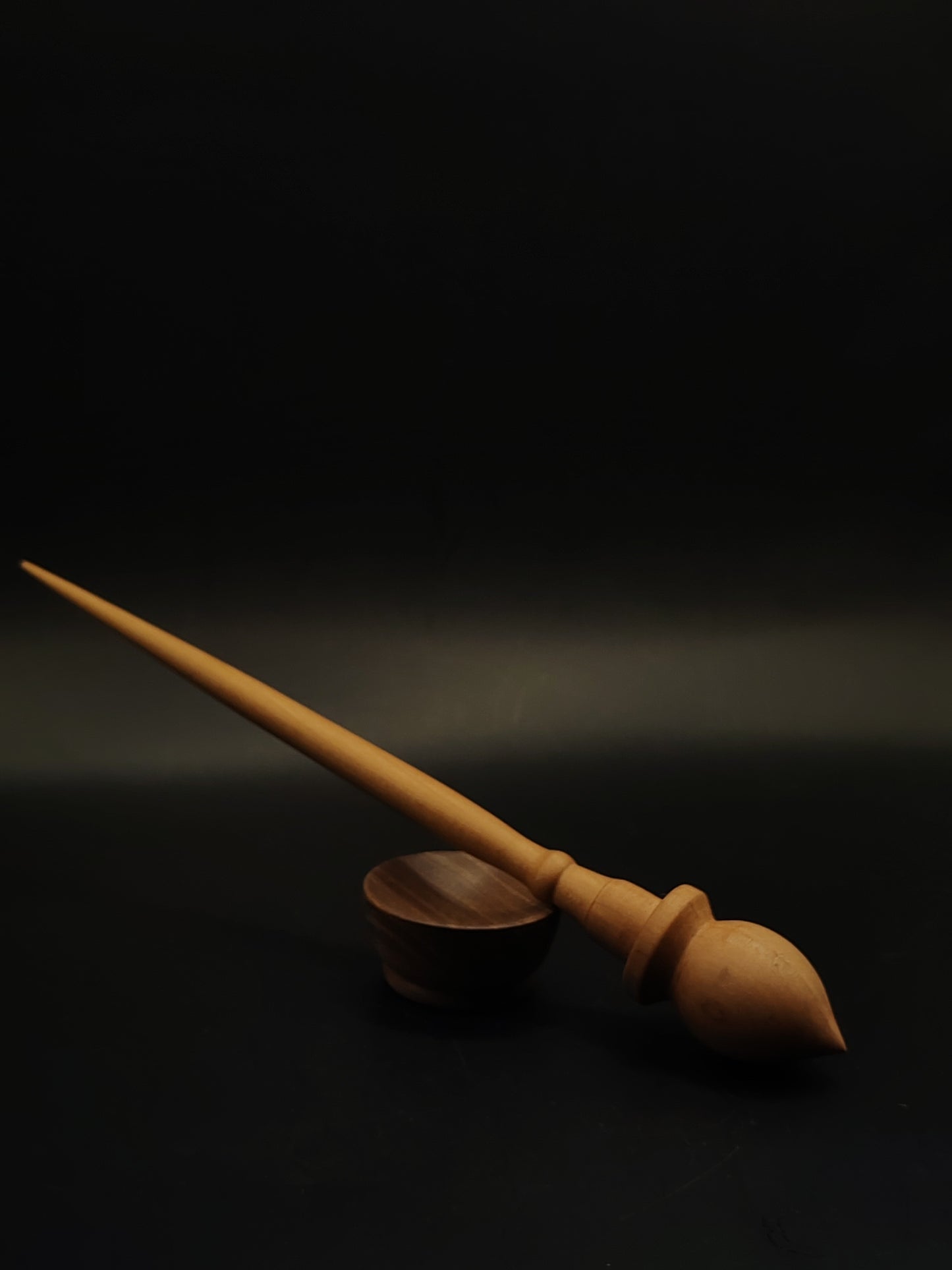 Support Spindle Set 16g 0.56oz 23cm 9.06in Pear Wood Walnut Bowl
