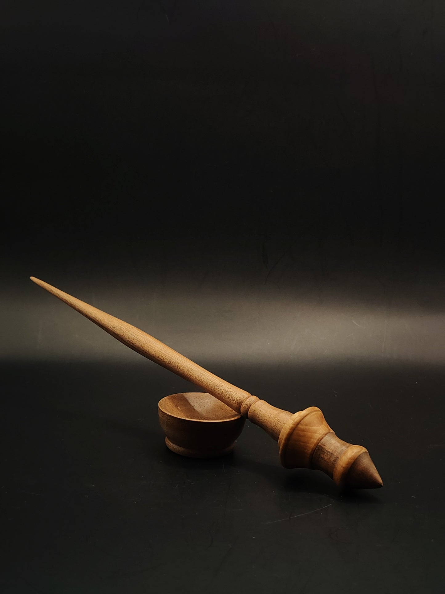 Support Spindle Set 17g 0.60oz 24cm 9.45in Walnut Pear Wood Walnut Bowl