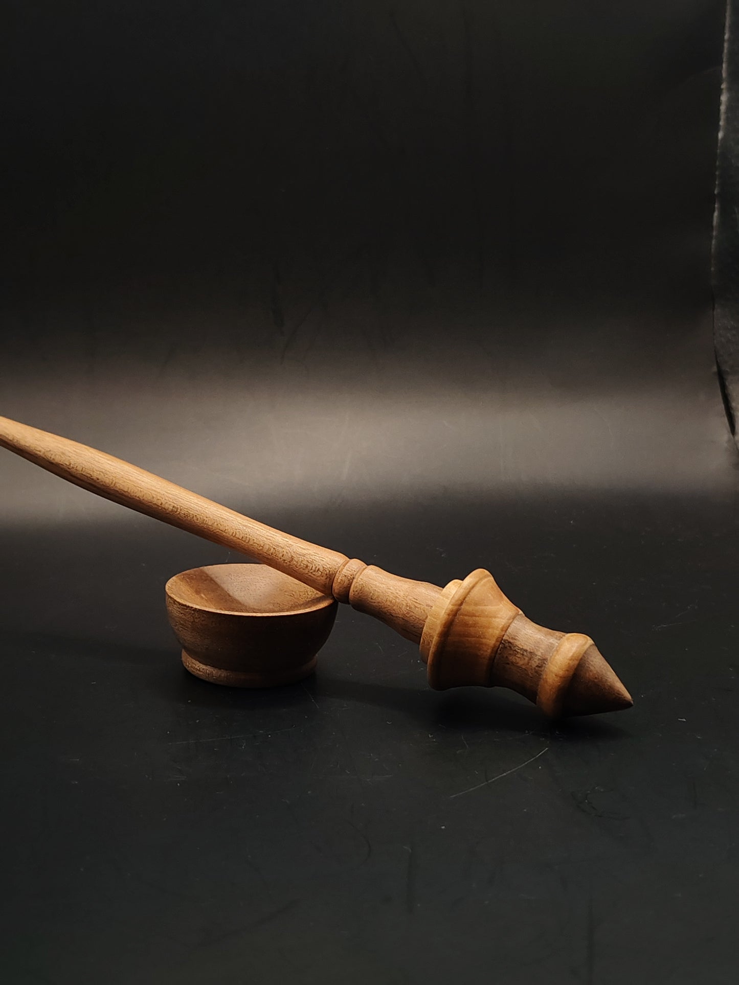 Support Spindle Set 17g 0.60oz 24cm 9.45in Walnut Pear Wood Walnut Bowl