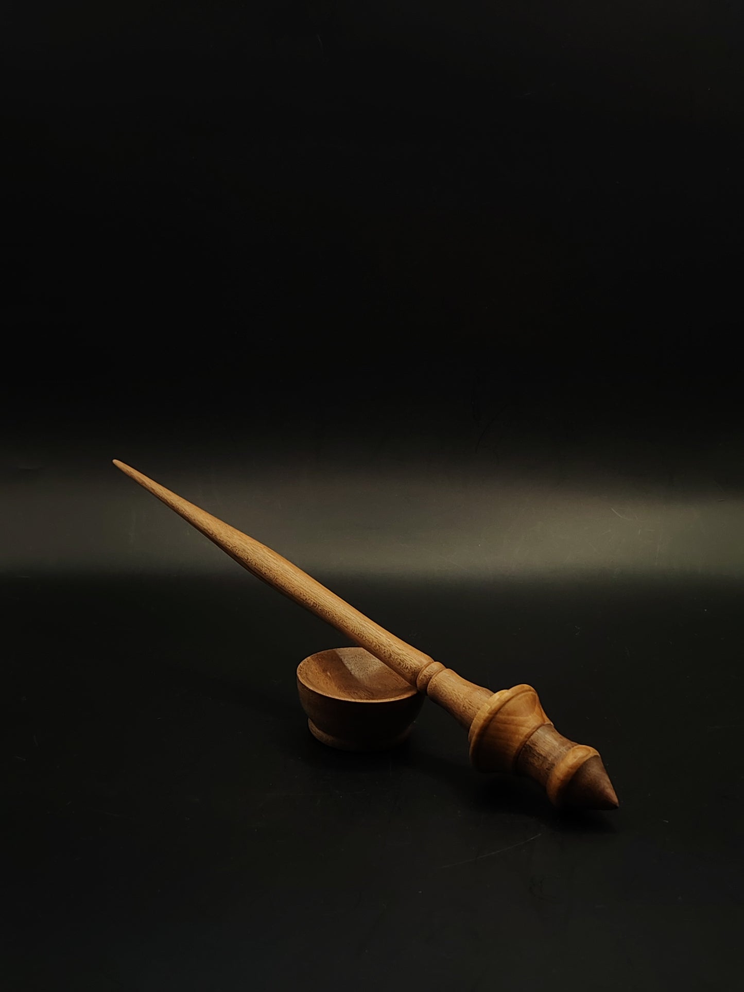 Support Spindle Set 17g 0.60oz 24cm 9.45in Walnut Pear Wood Walnut Bowl
