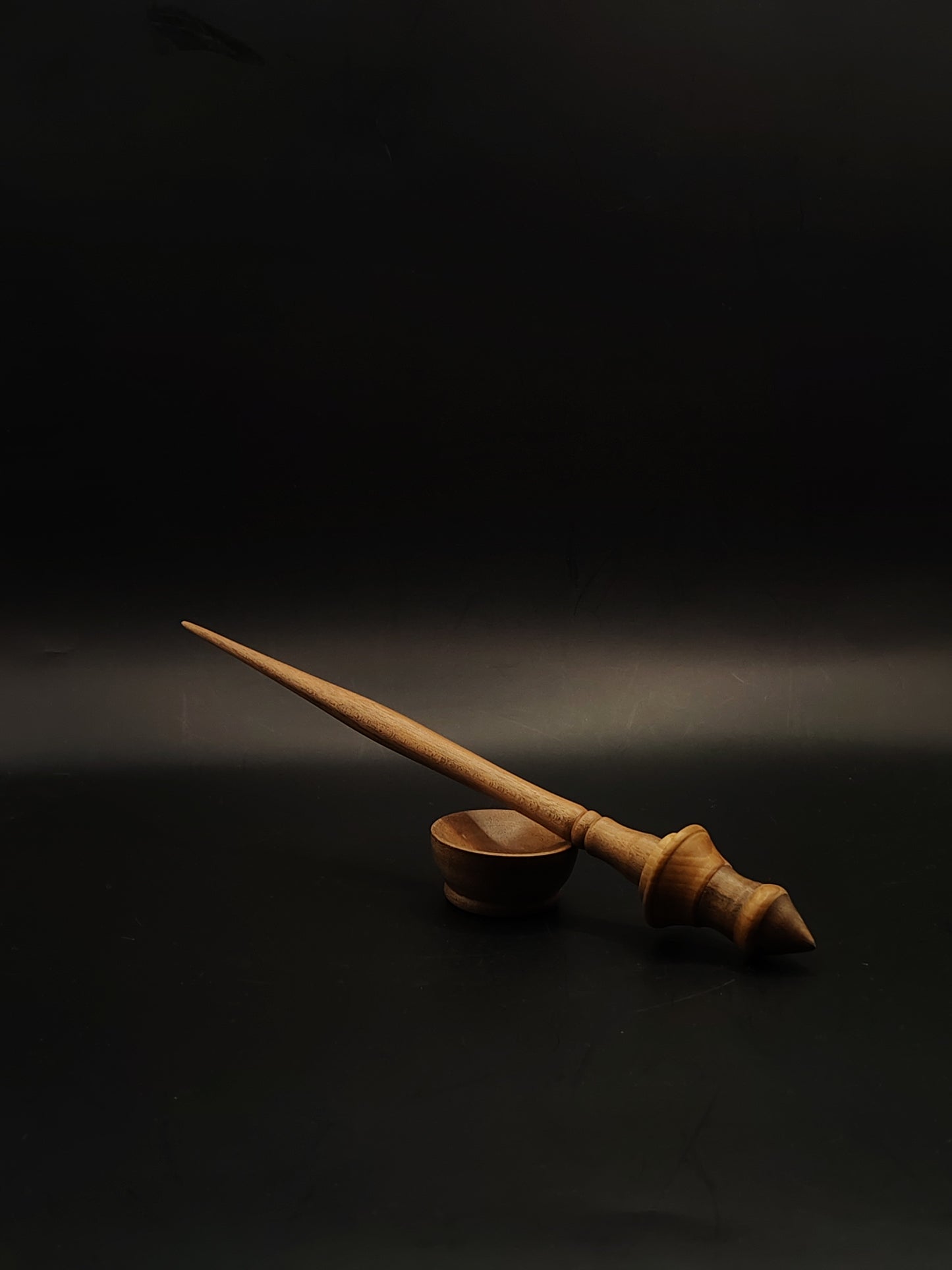 Support Spindle Set 17g 0.60oz 24cm 9.45in Walnut Pear Wood Walnut Bowl